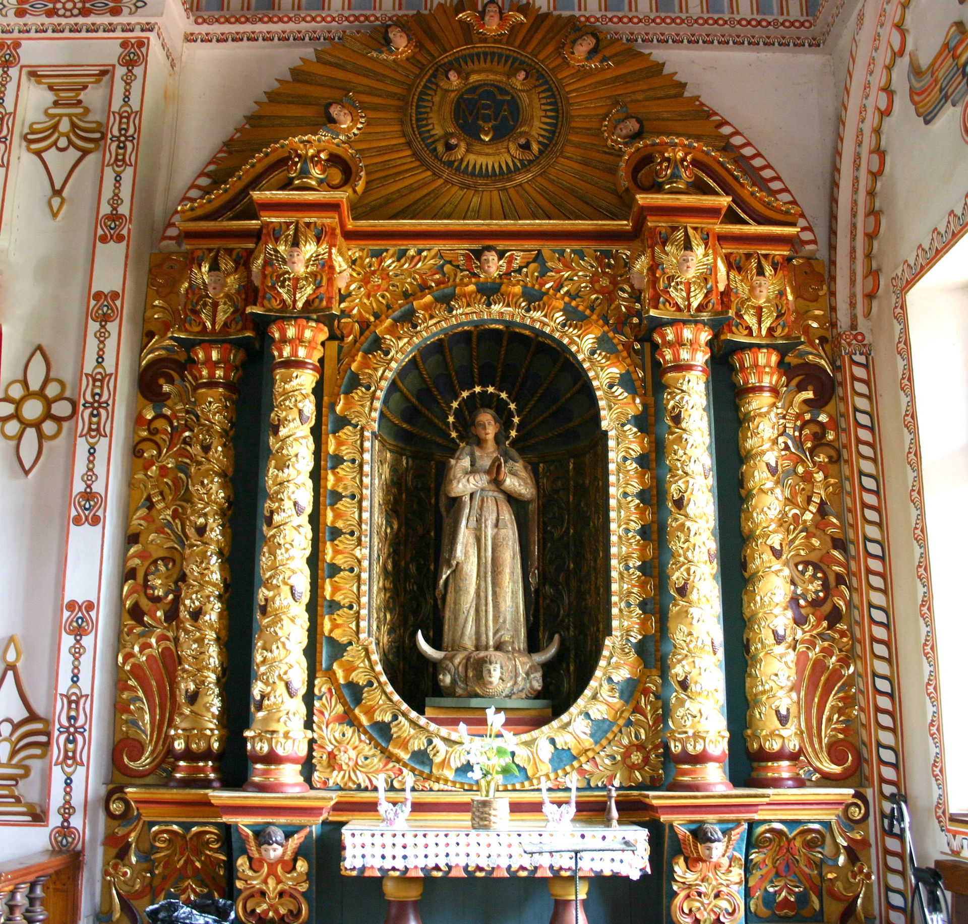 Altar of the Immaculate Conception, cathedral, San Ignacio de V…