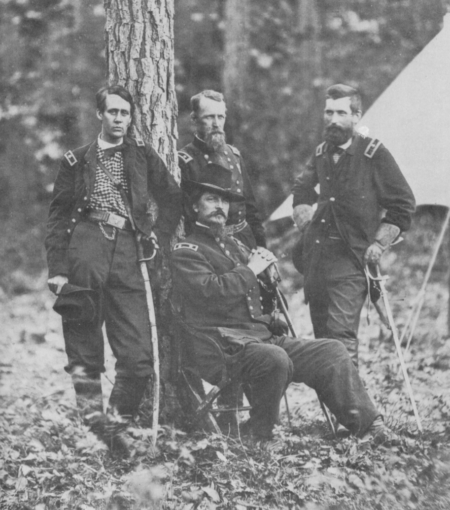 Hancock og hans divisionskommandører under Wilderness kampagnen