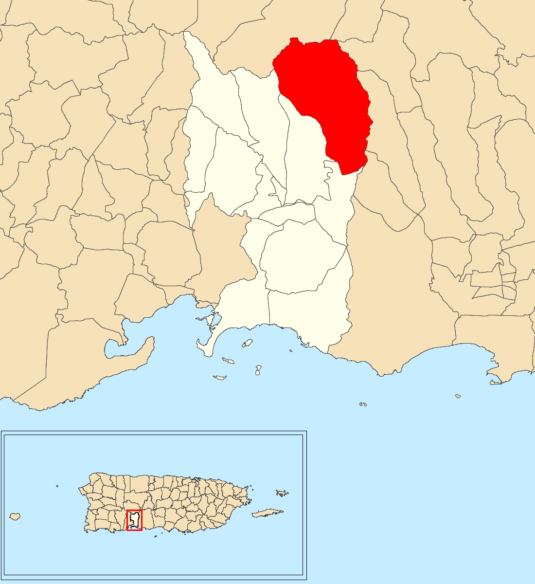 Rucio, Peñuelas, Puerto Rico locator map
