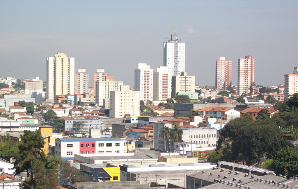 Vista aérea parcial do centro de Diadema.