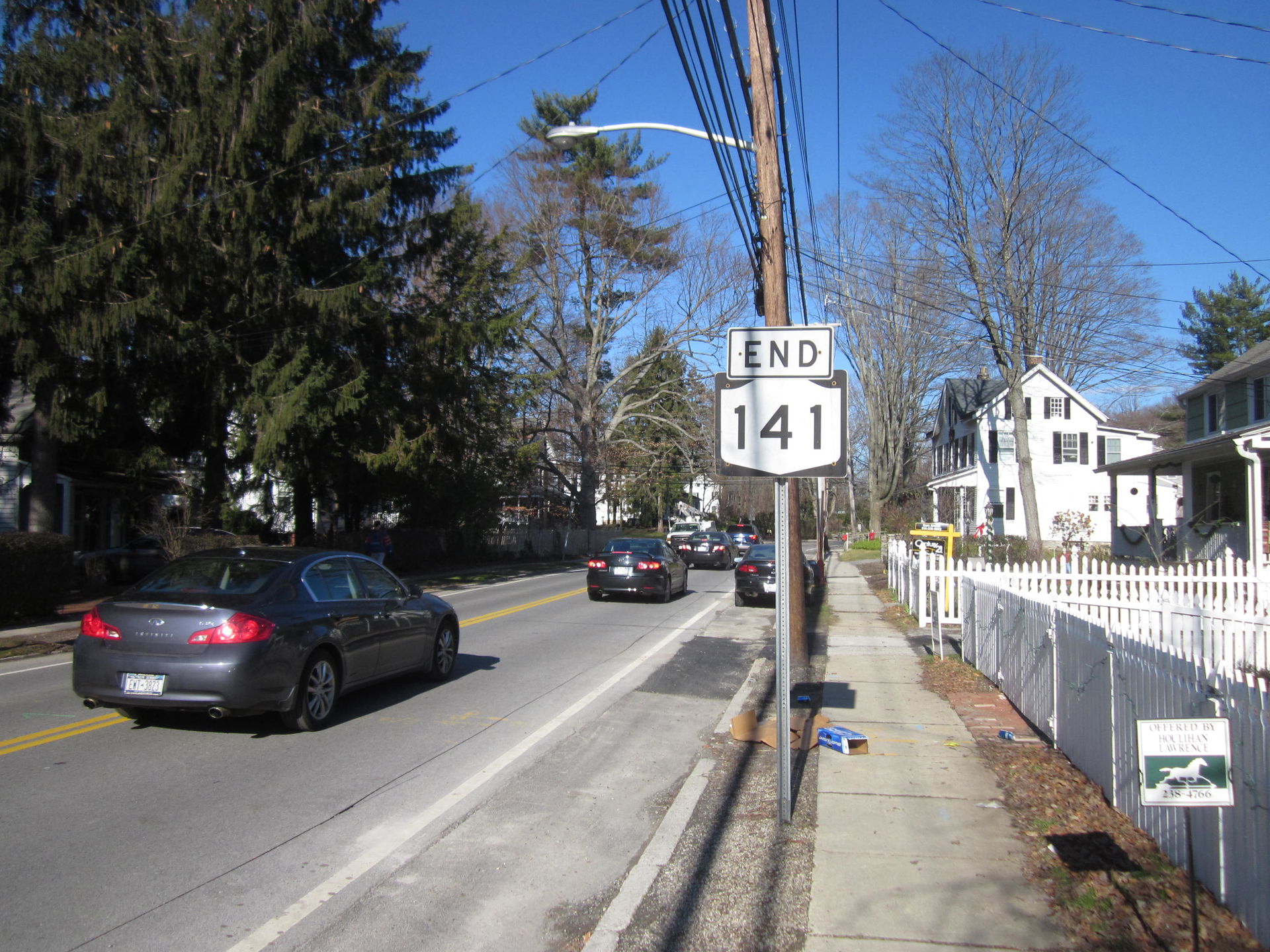New York State Route 141 northbound approaching the terminus at…