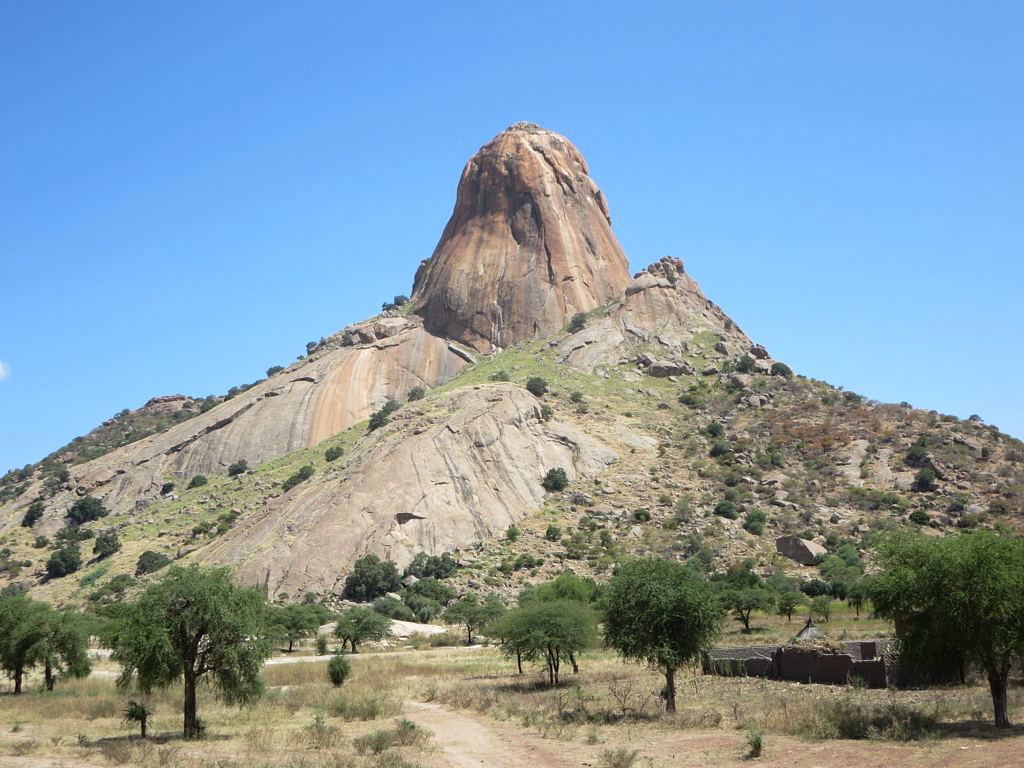 This high granite outcrop is just west of Bitkine in the Sahel …