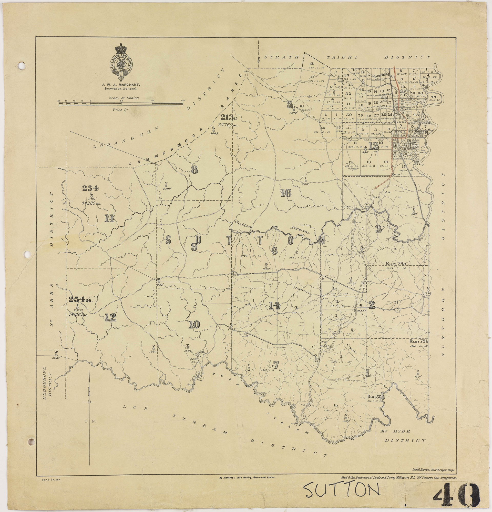 Sutton [Survey District] - [bound in folder of 50 Cadastral Map…