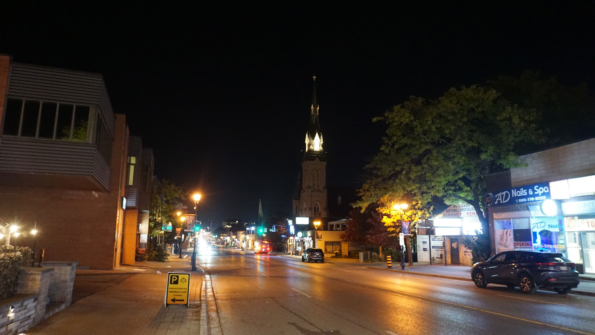 Nighttime view of Richmond Hill, Ontario, Canada