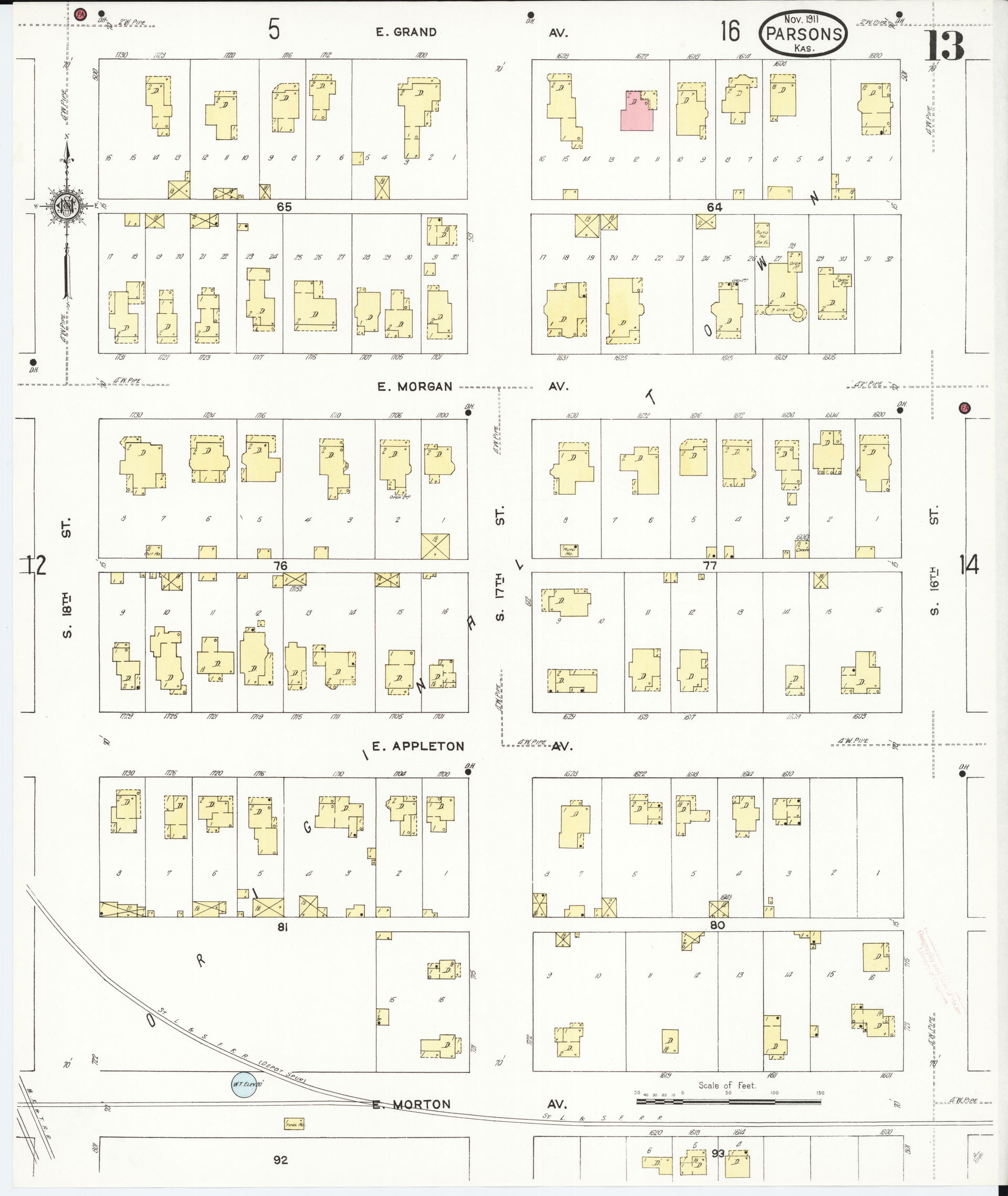 Sanborn Fire Insurance Map from Parsons, Labette County, Kansas…
