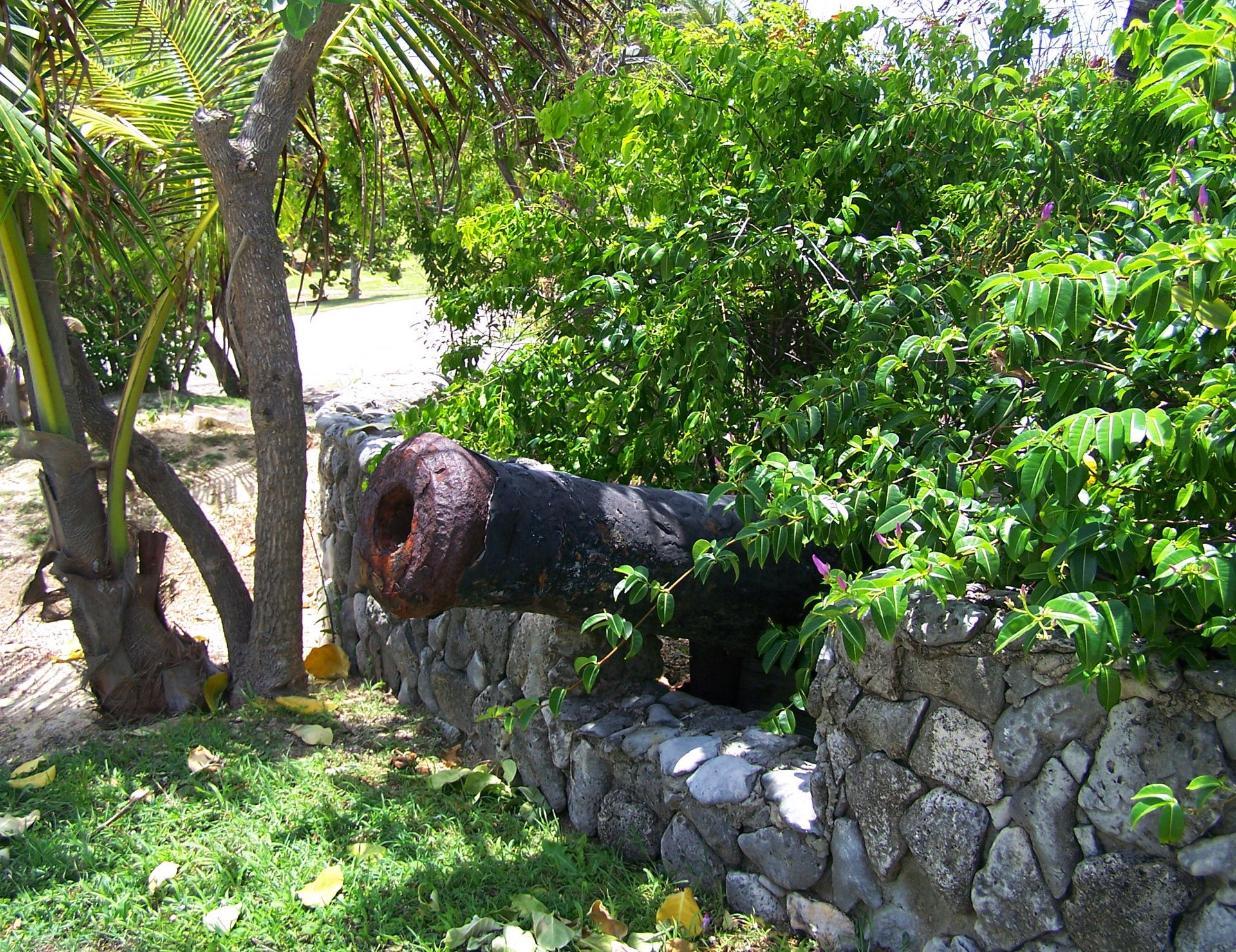 One of two small cannons located at the Guard House, Bodden Tow…