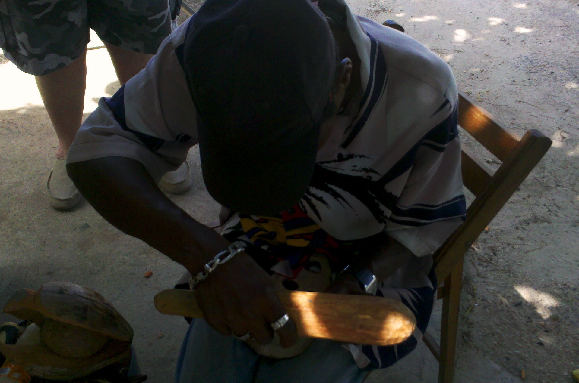 Roadside Jamaican woodcarver outside of Bodden Town, Grand Caym…