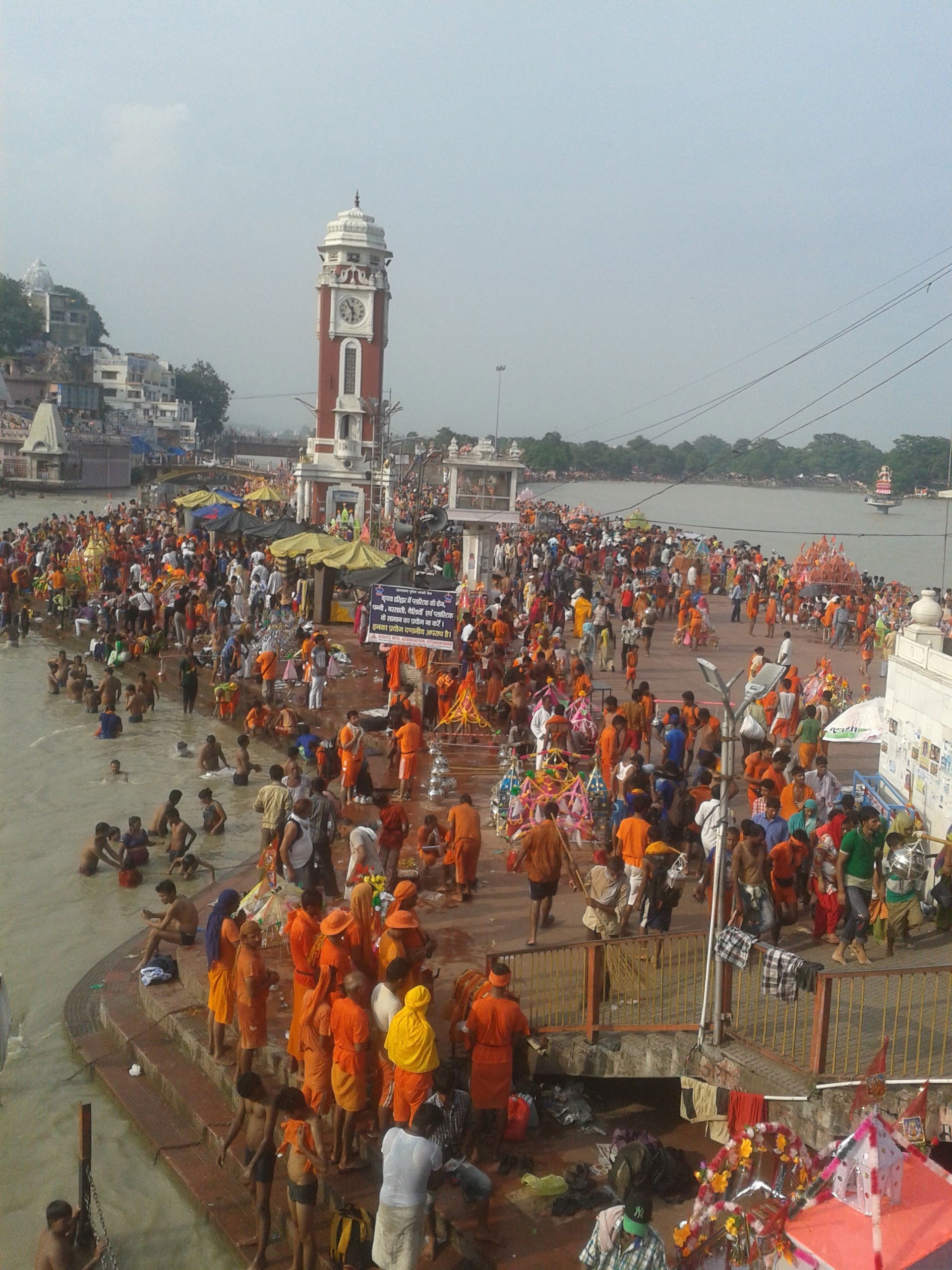 this is a festival on the shores of the Ganga river in Haridwar…