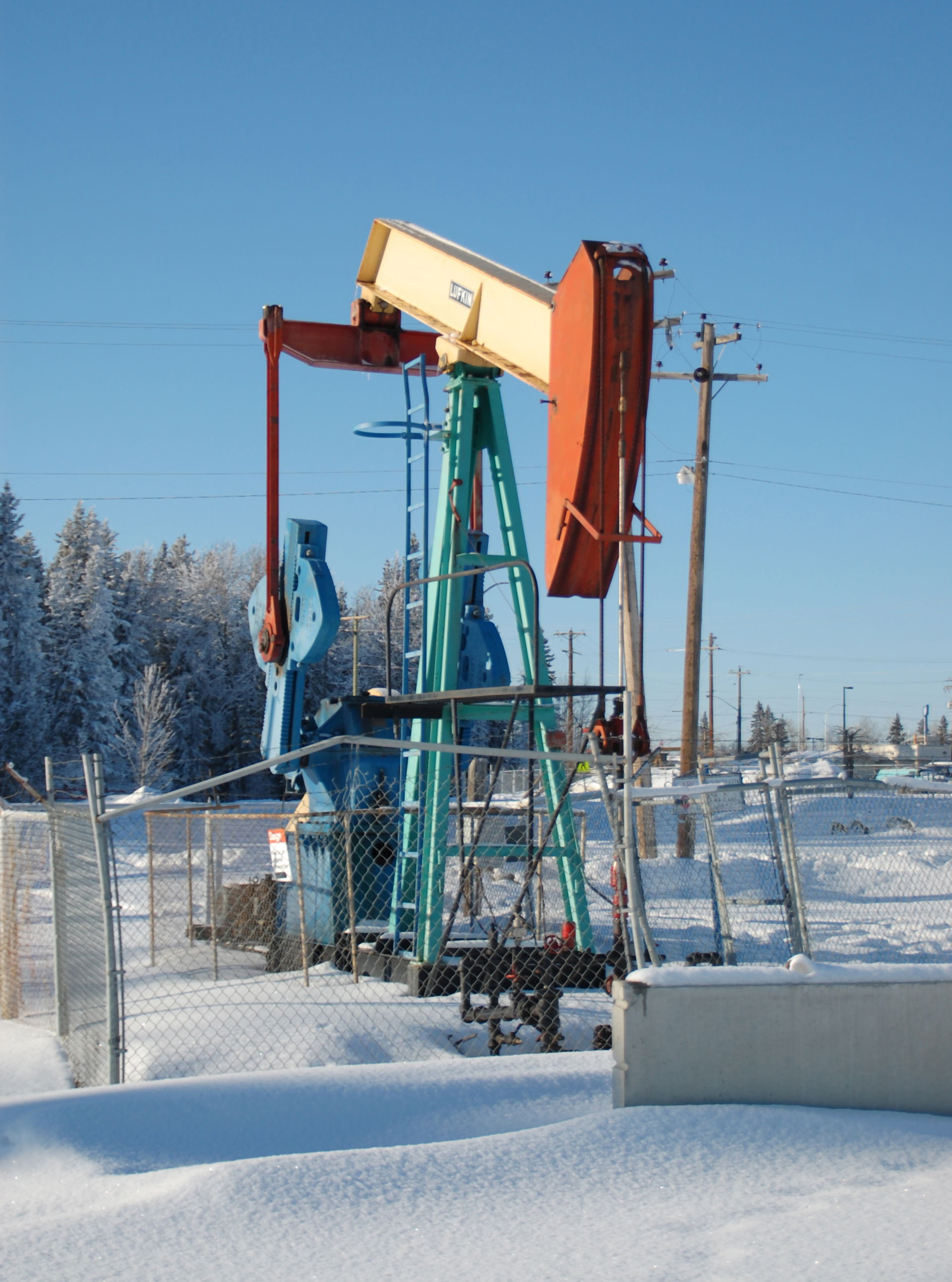 Pumpjack in Drayton Valley, Alberta, Canada