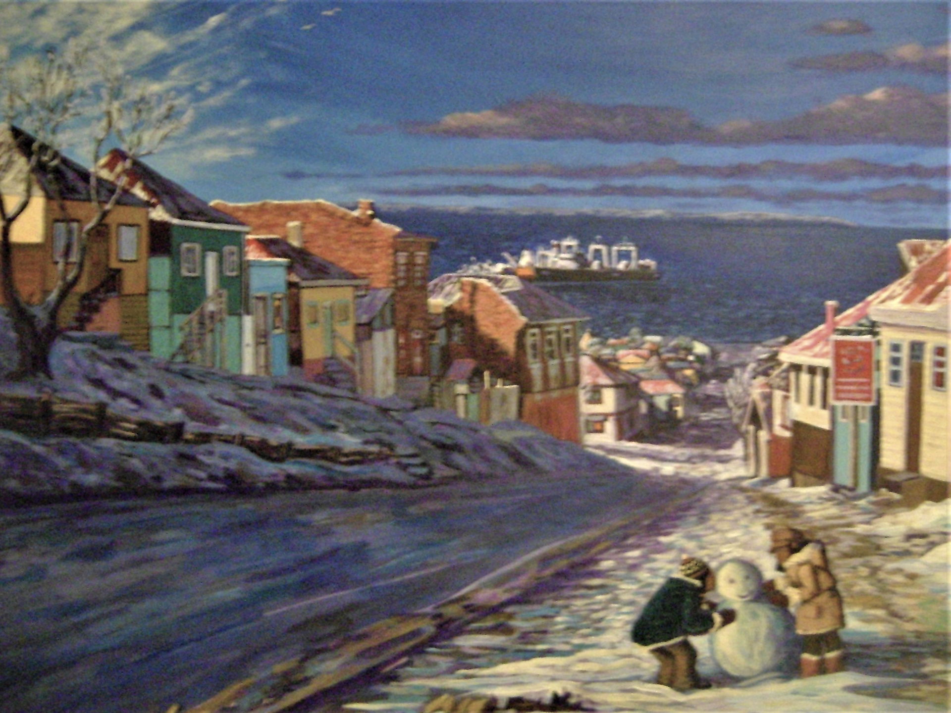 Painting made in 2009, of a view of the streets of the city of …
