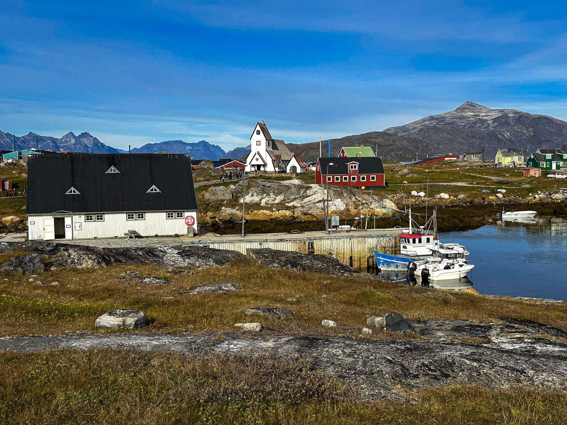 Harbor at Nanortalik, Greenland, as seen in September 2024