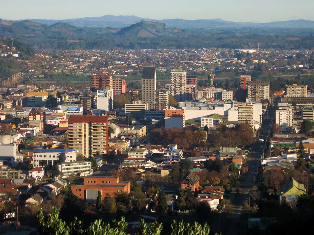 Temuco desde mirador cerro Ñielol