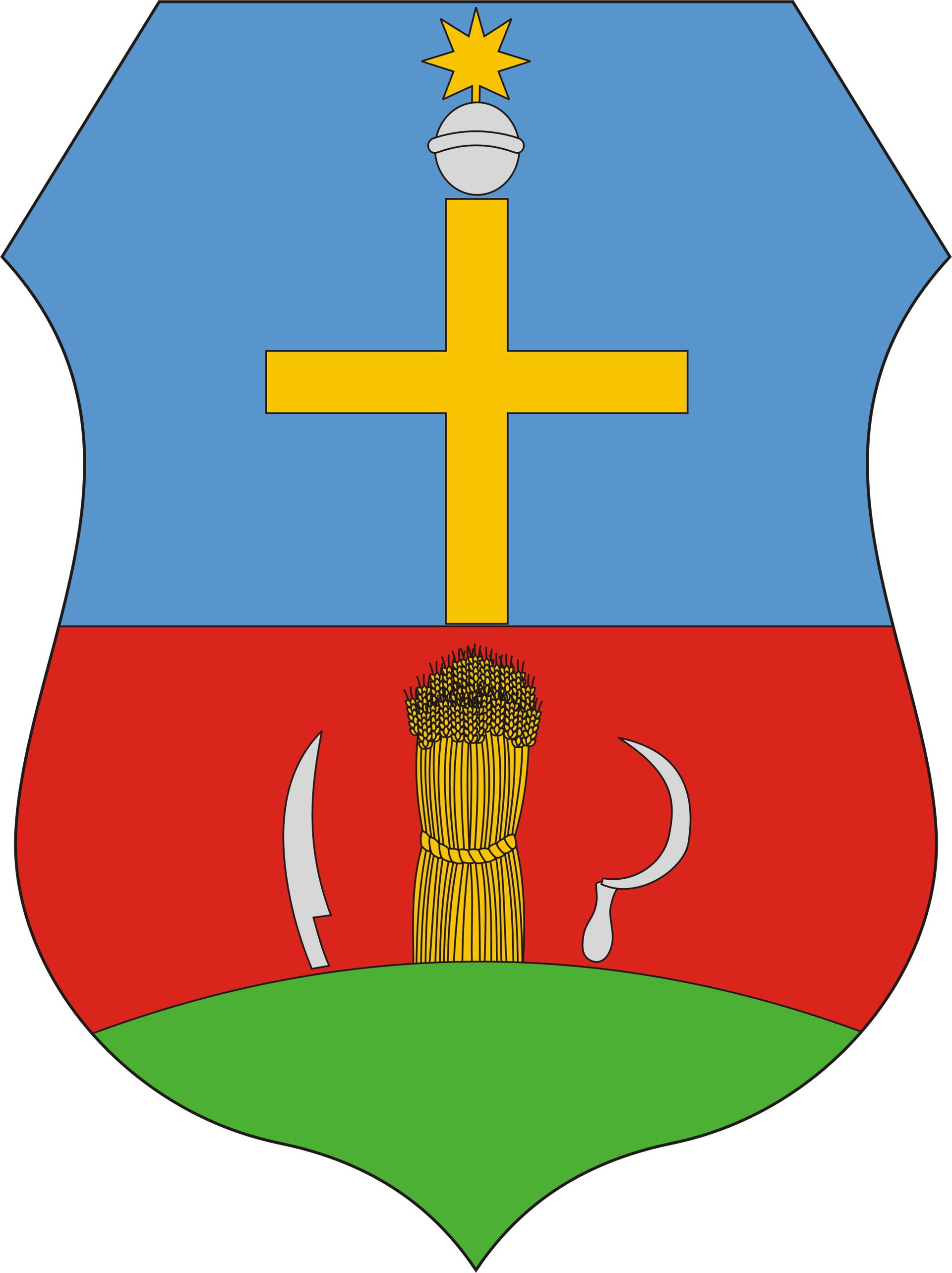 Coat of arms of Biharkeresztes, Hungary