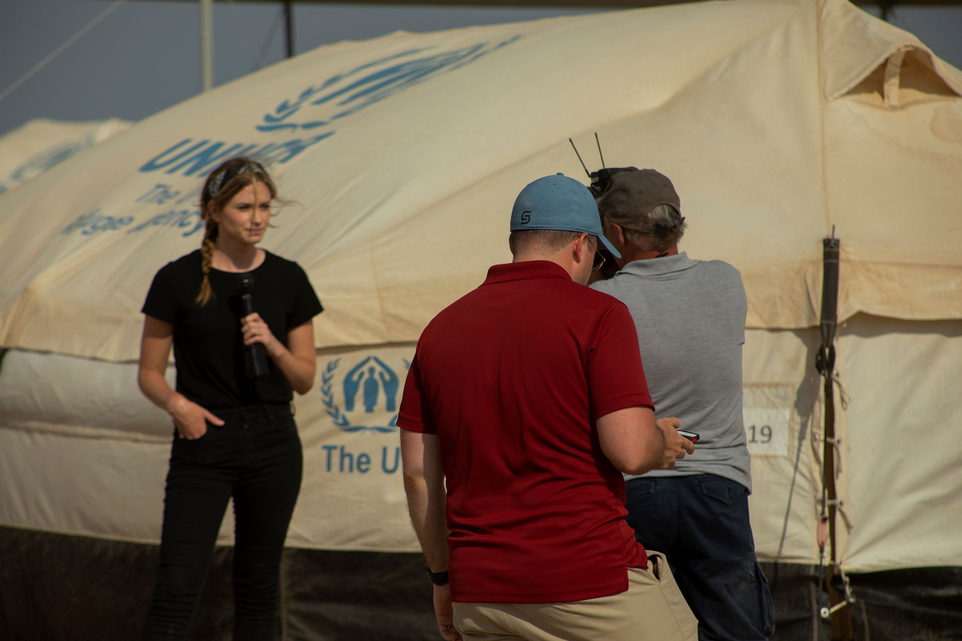 Photo of Fox News correspondent Ellison Barber and her crew whi…