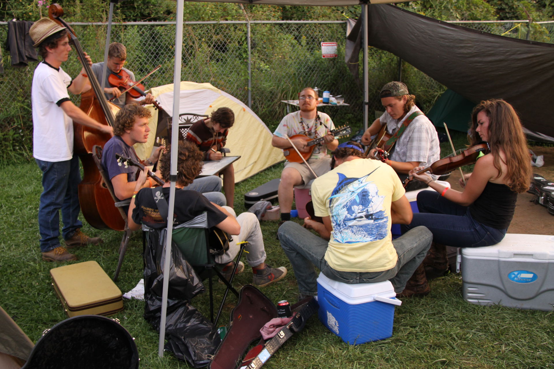 Jamming around the grounds at the 2012 Galax Old Fiddlers' Conv…
