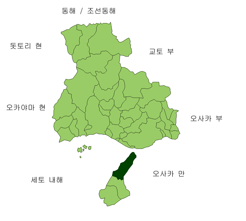 Location Map of Awaji city in Hyogo Prefecture, Japan