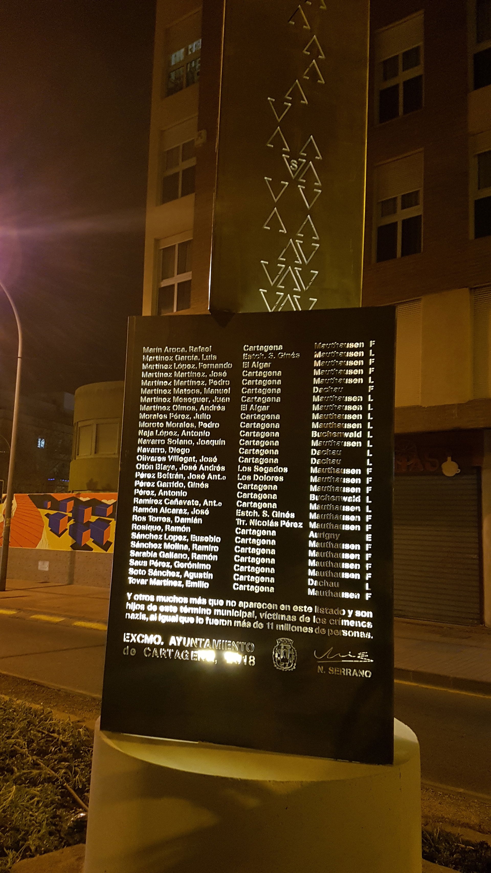 Monolith in commemoration of the Cartagenero victims of the Naz…