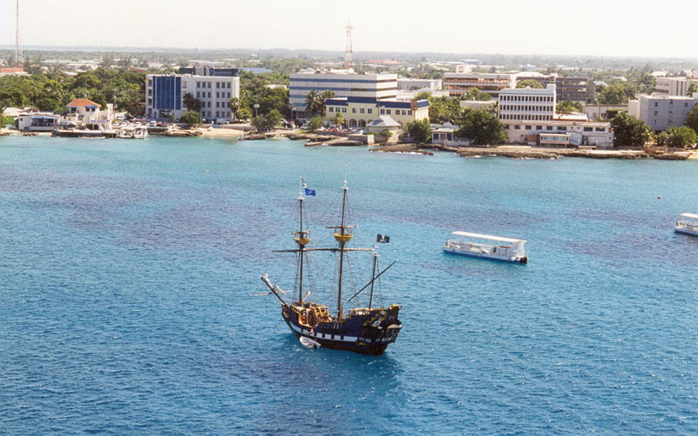A view of George Town, the main city of the Cayman Islands, fro…