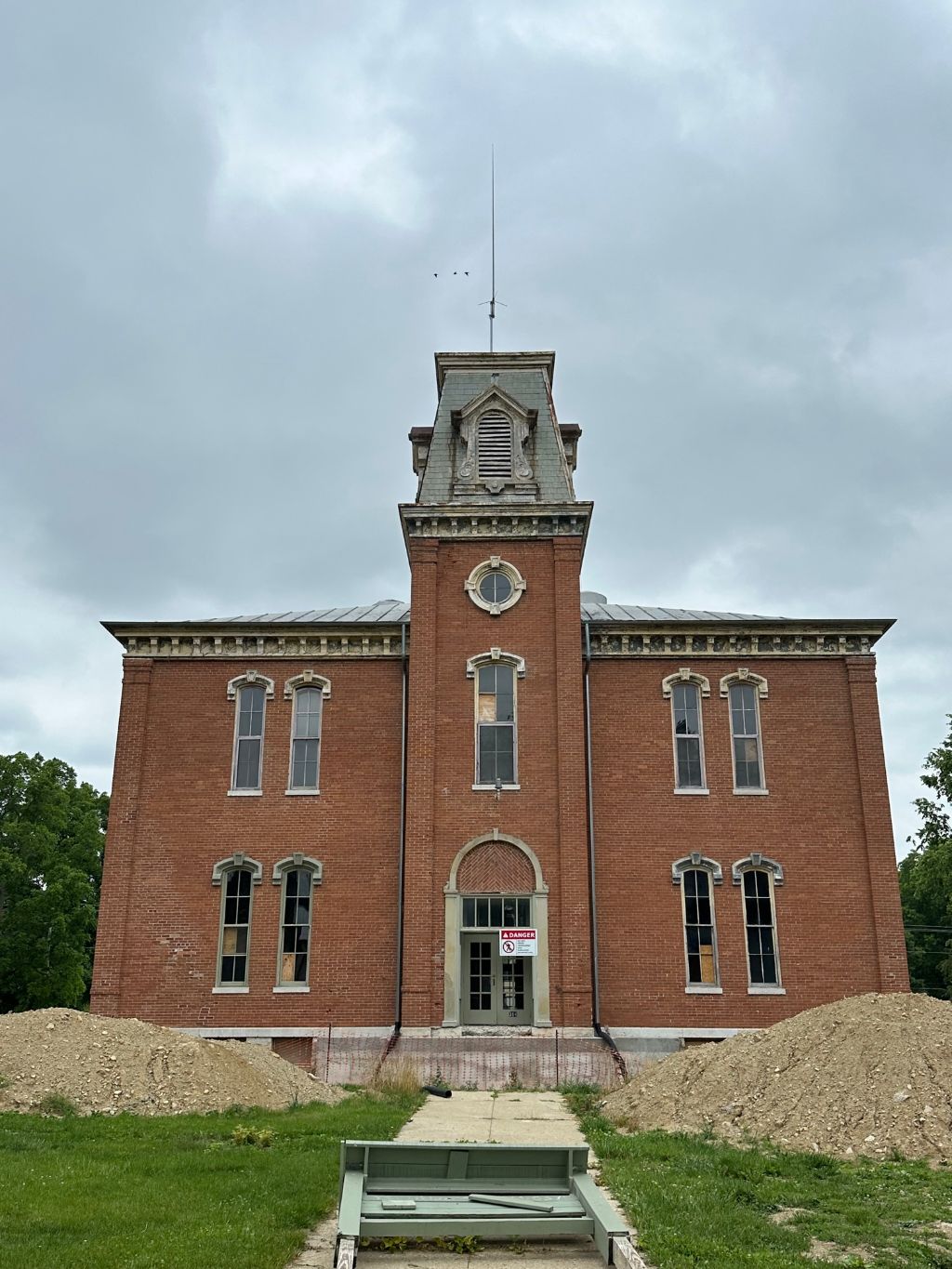 Union School House, Yellow Springs OH, during renovation 6-2023