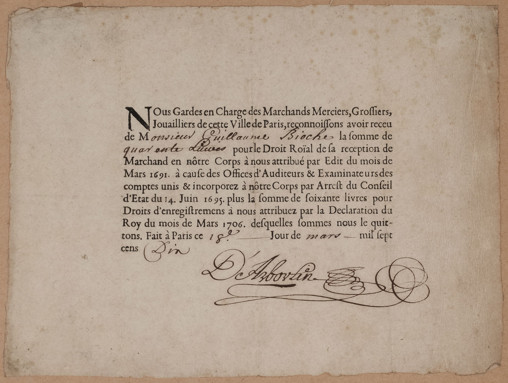 Auteur(s):

Anonyme, imprimeur


Date de production:

Vers 1710…