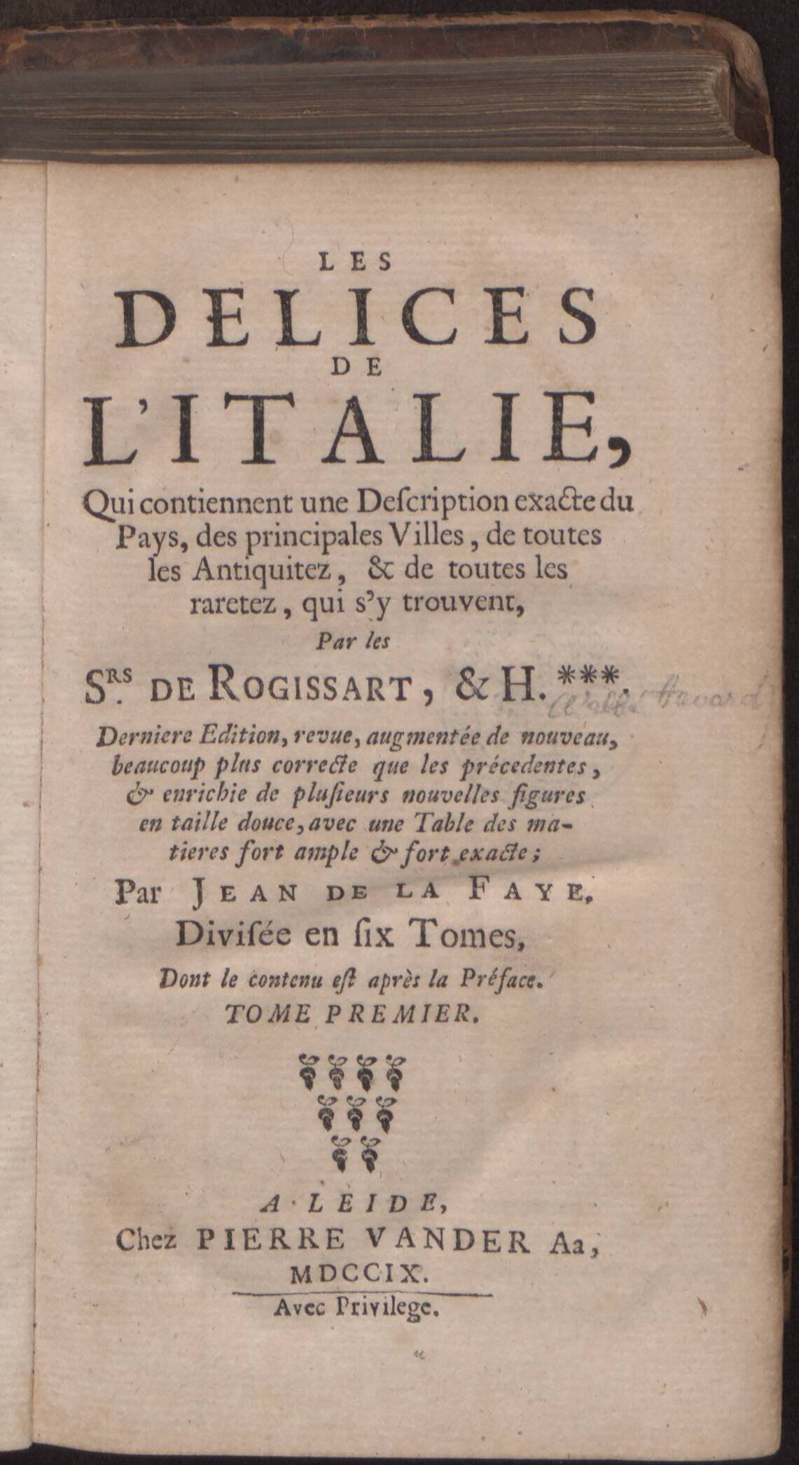 Delices de l'Italie