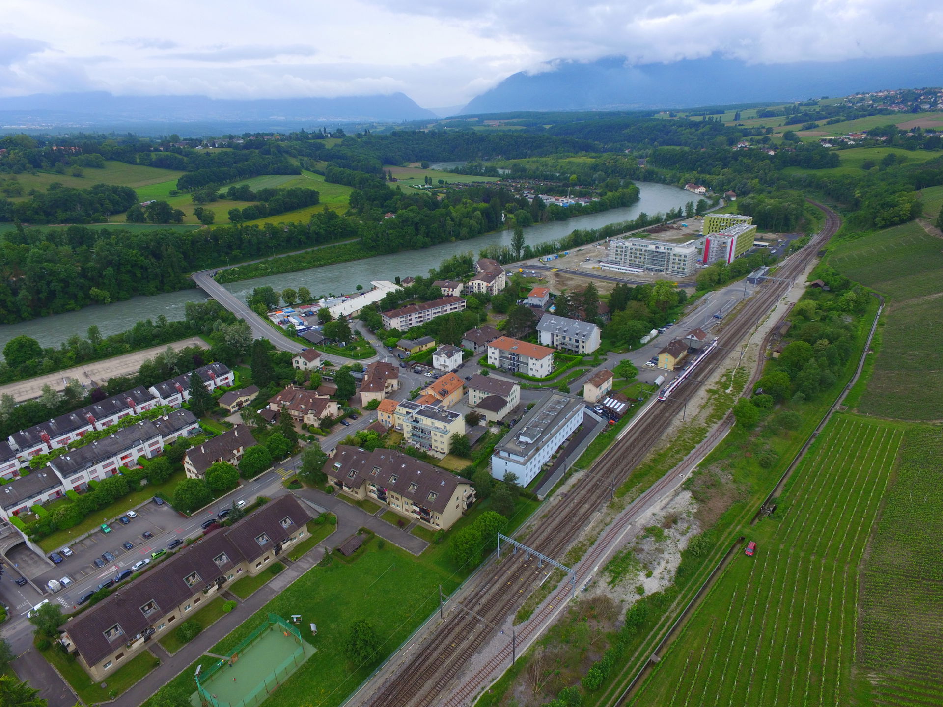 La Plaine, un village de Suisse, situé sur le territoire de la …