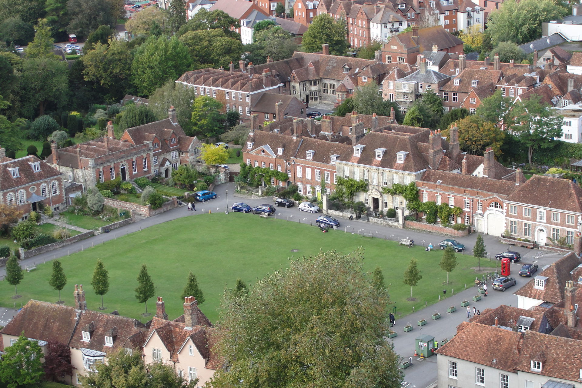 View of Choristers' Square from the cathedral tower