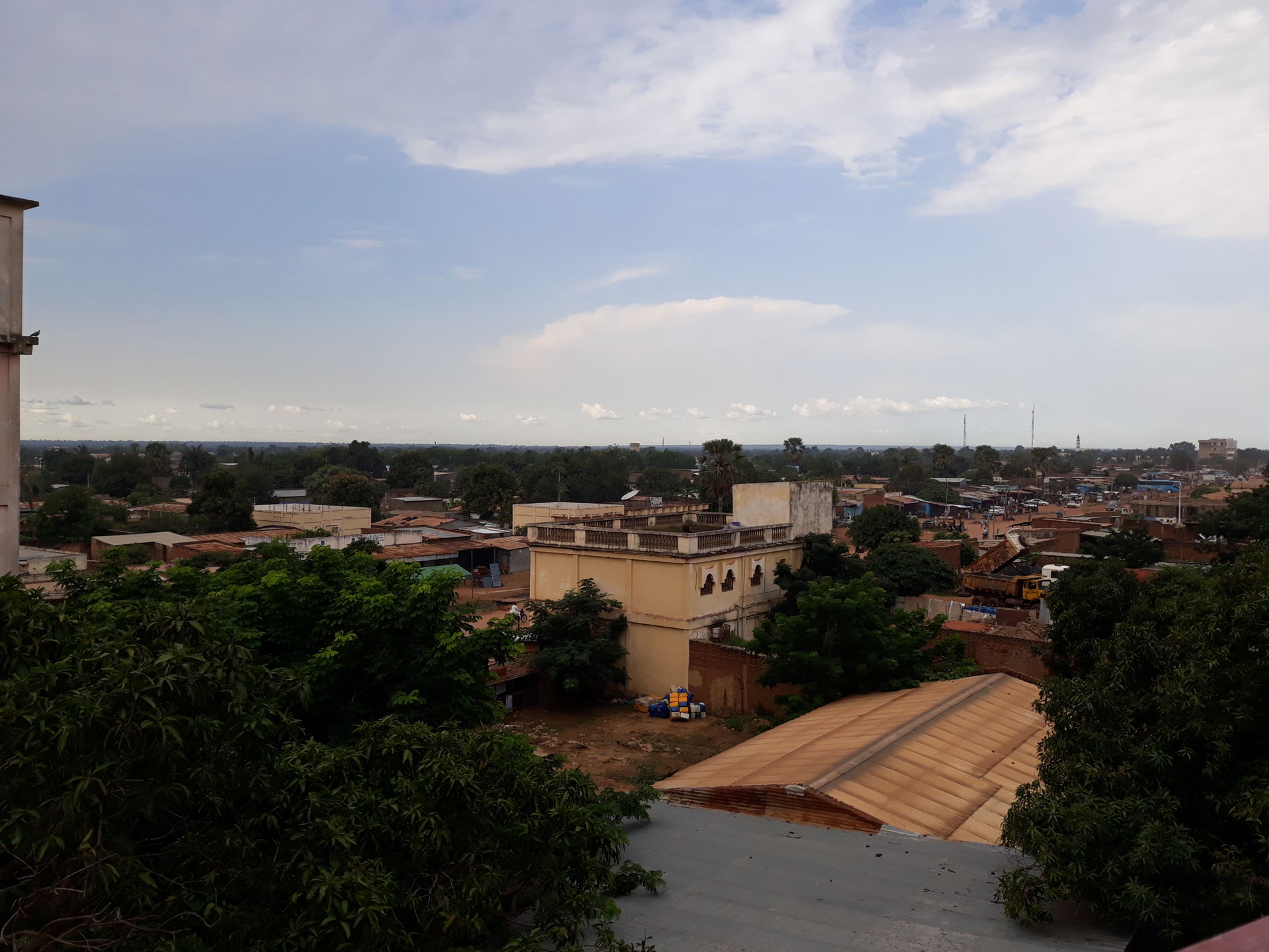 vue aérienne de la ville de Moundou capitale économique du Tchad