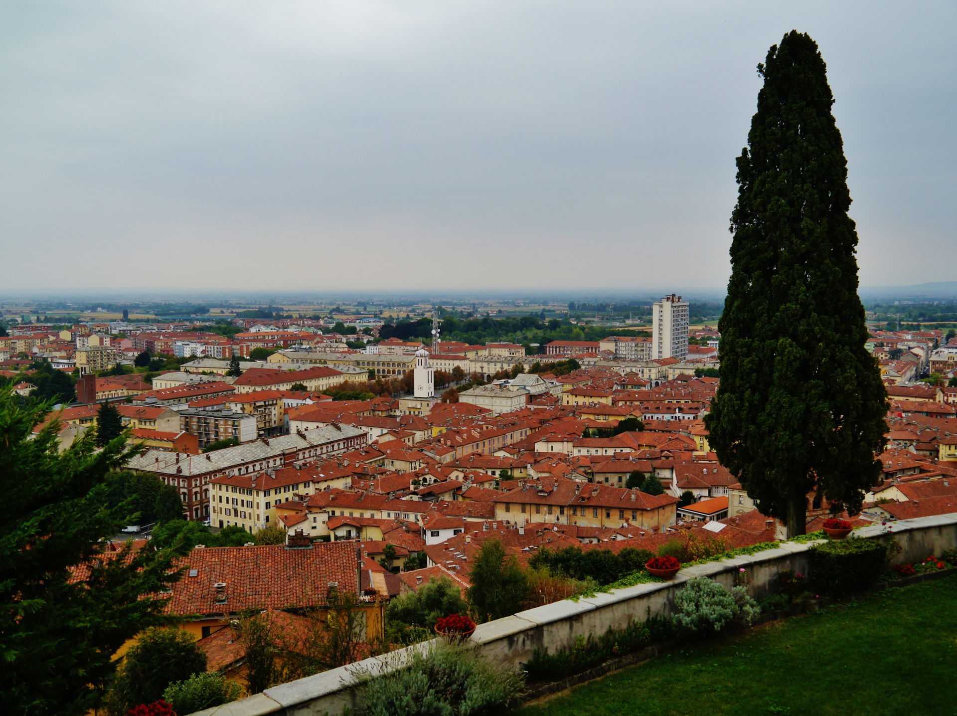 View from the Terrace of the Basilica of St. Maurice, Pinerolo,…