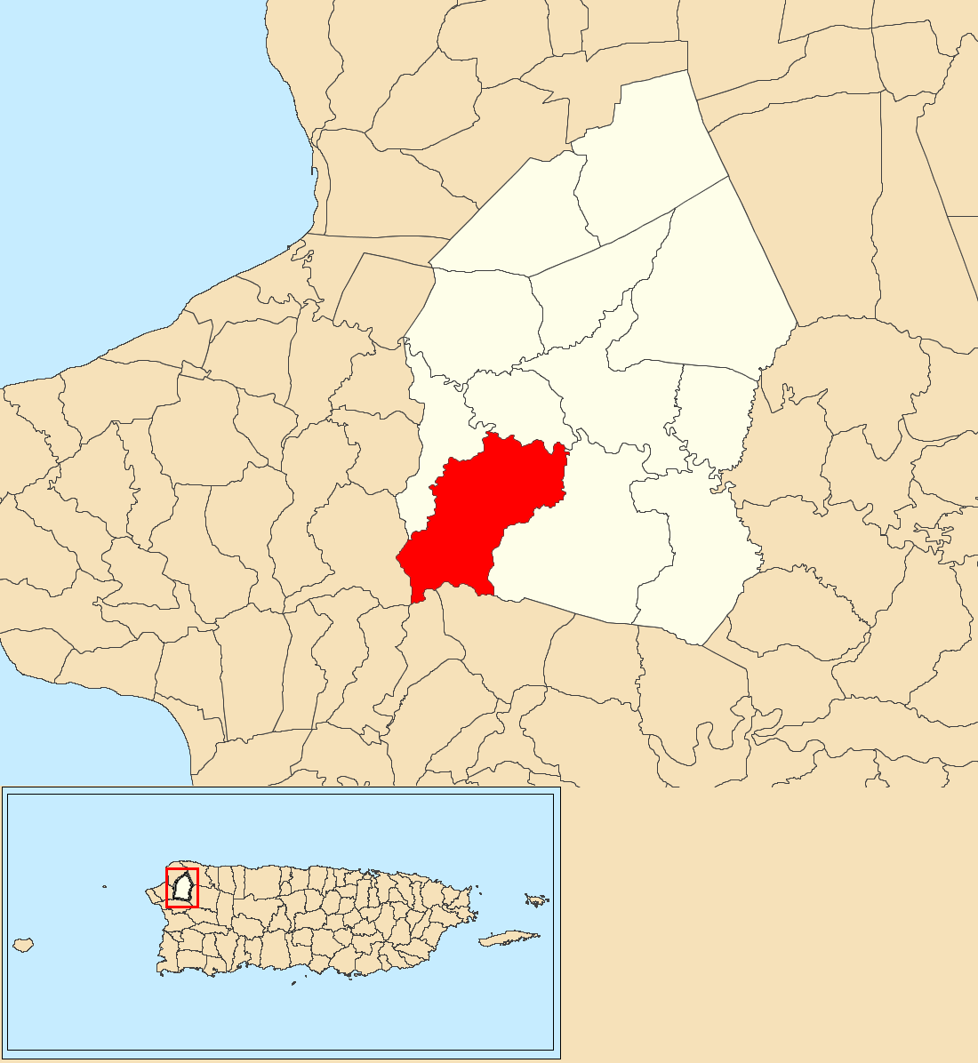 Naranjo, Moca, Puerto Rico locator map