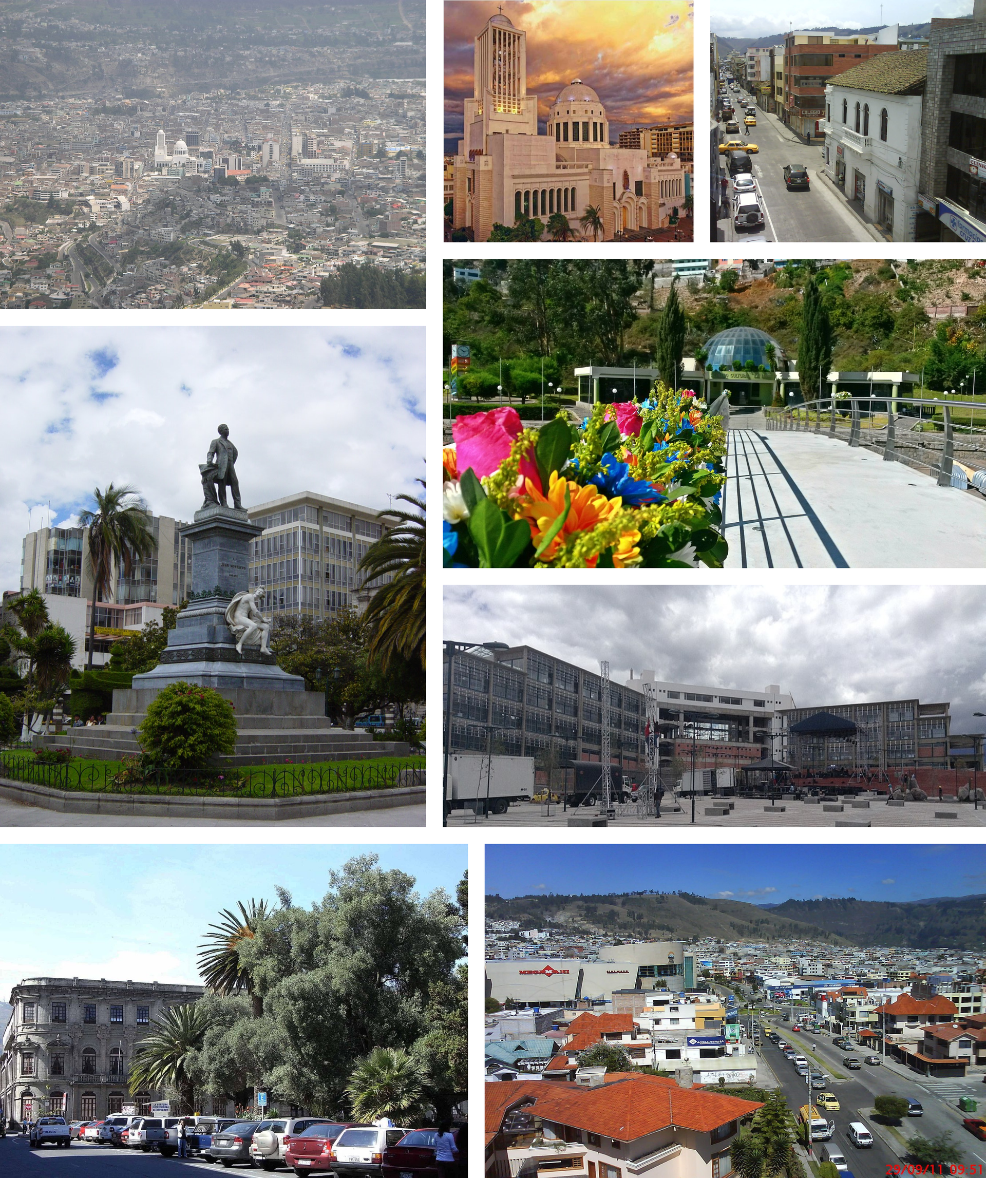 From top, left to right: Panoramic view of the city, Cathedral …