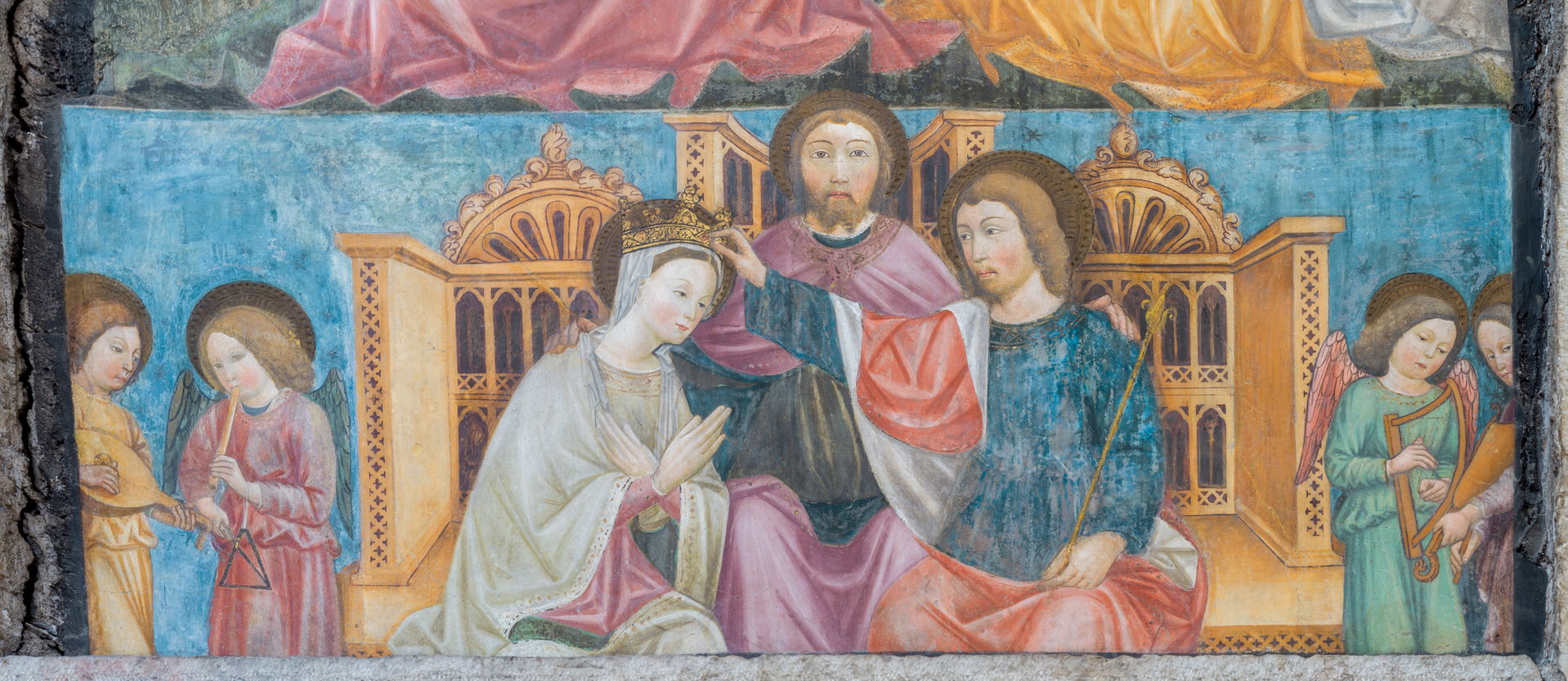 Altarpiece of the Disciplines: Coronation of the Virgin, 15th-c…