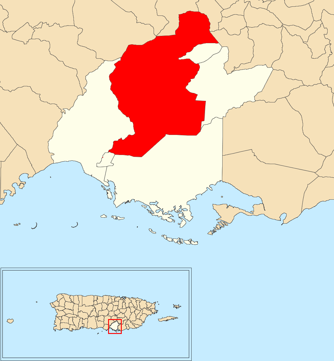 Lapa, Salinas, Puerto Rico locator map