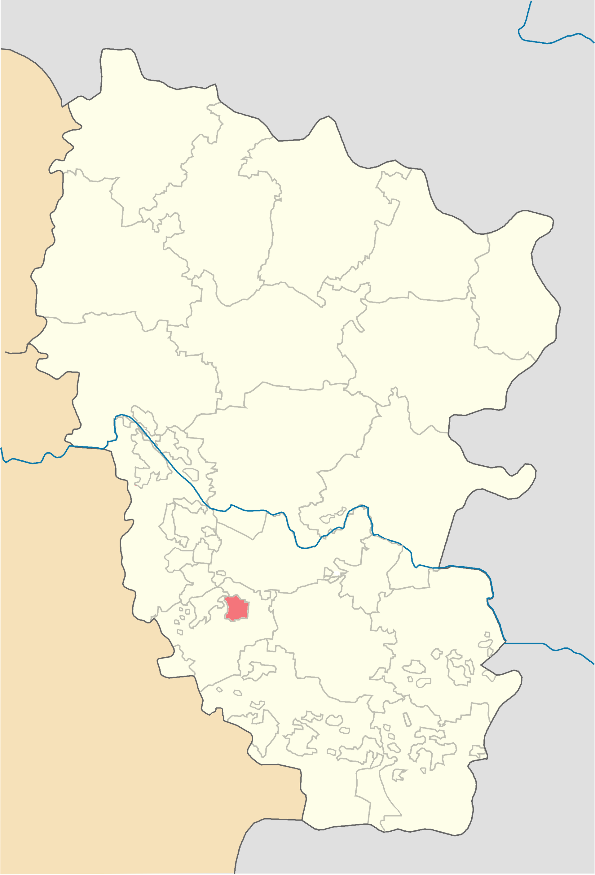 Alchevsk-Raion map