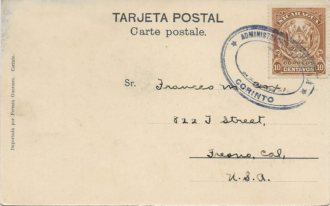 1907 Post Card of Corinto, Nicaragua, Memories of Nicaragua, ca…
