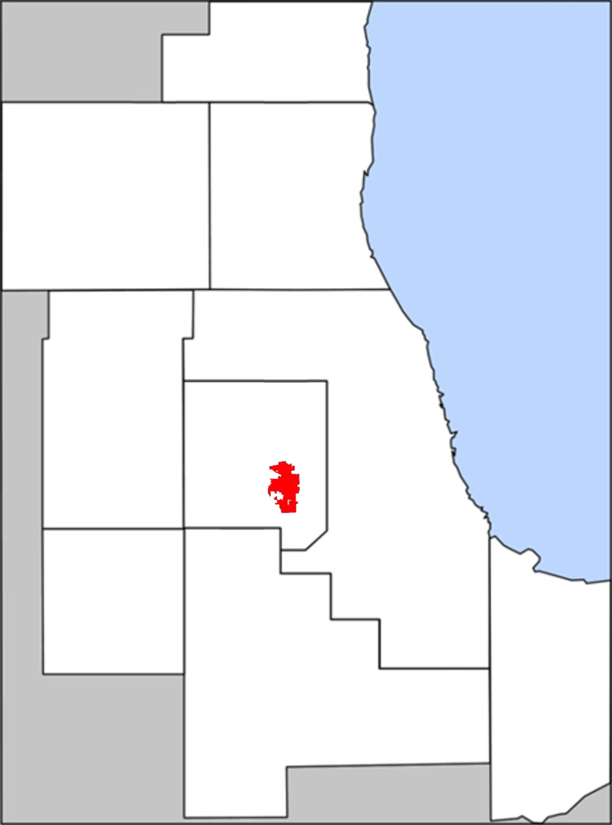 Locator map of Downers Grove, Illinois.