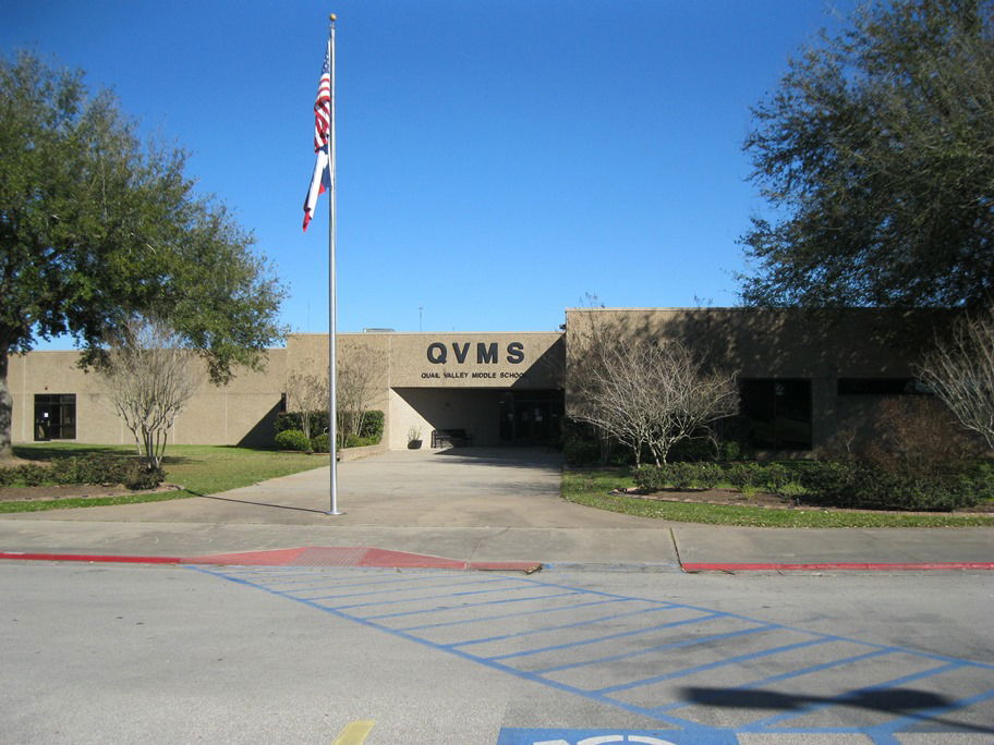 Photo shows Quail Valley Middle School in Fort Bend Independent…