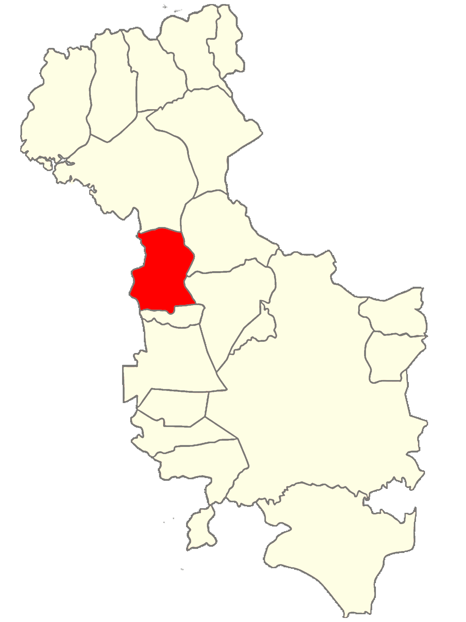 Mapa del municipio de Lolotique, San Miguel, El Salvador