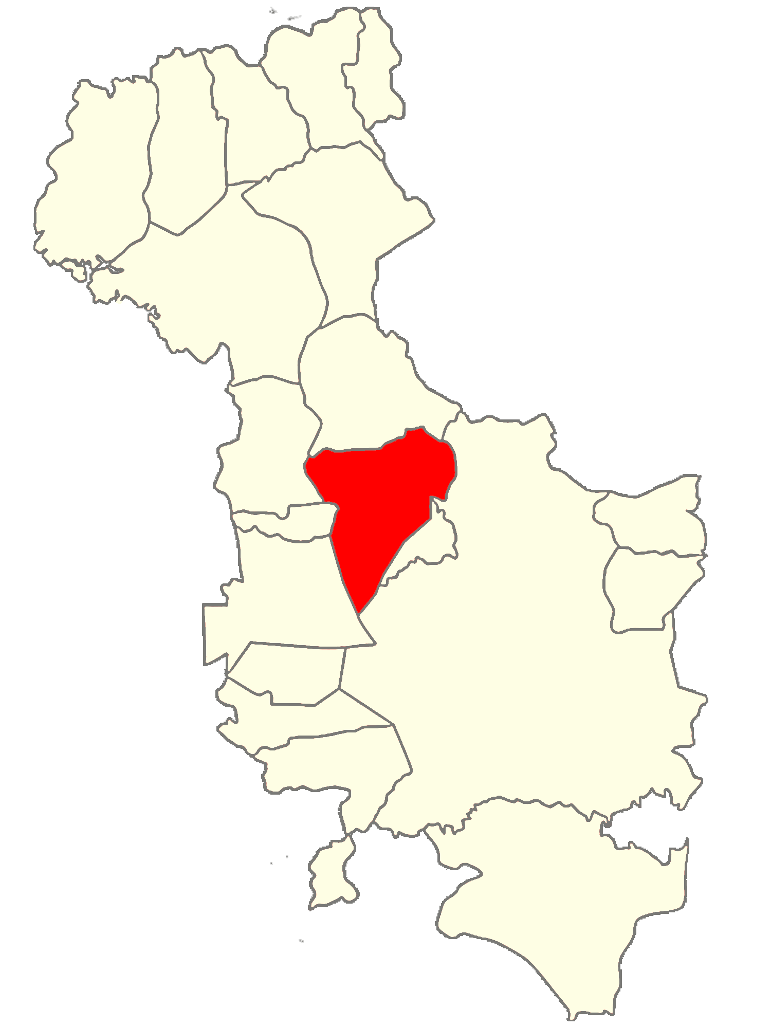Mapa del municipio de Moncagua, San Miguel, El Salvador