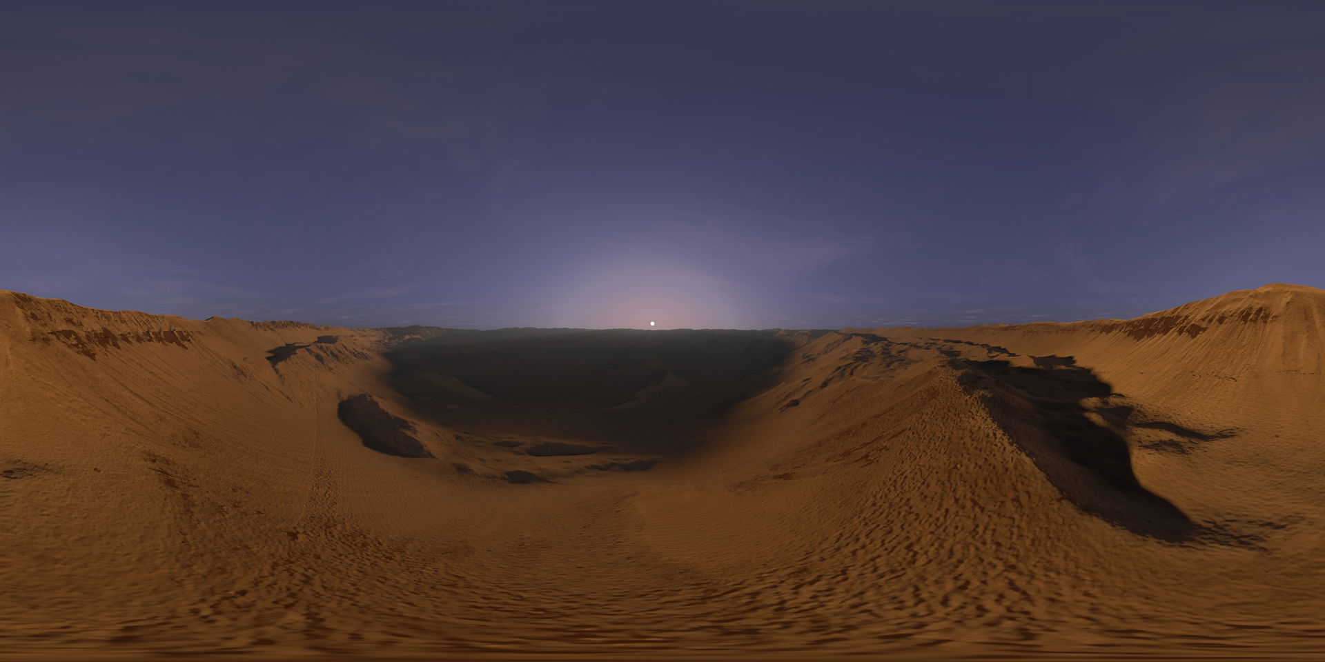 360˚ Projected Image: Domoni Crater