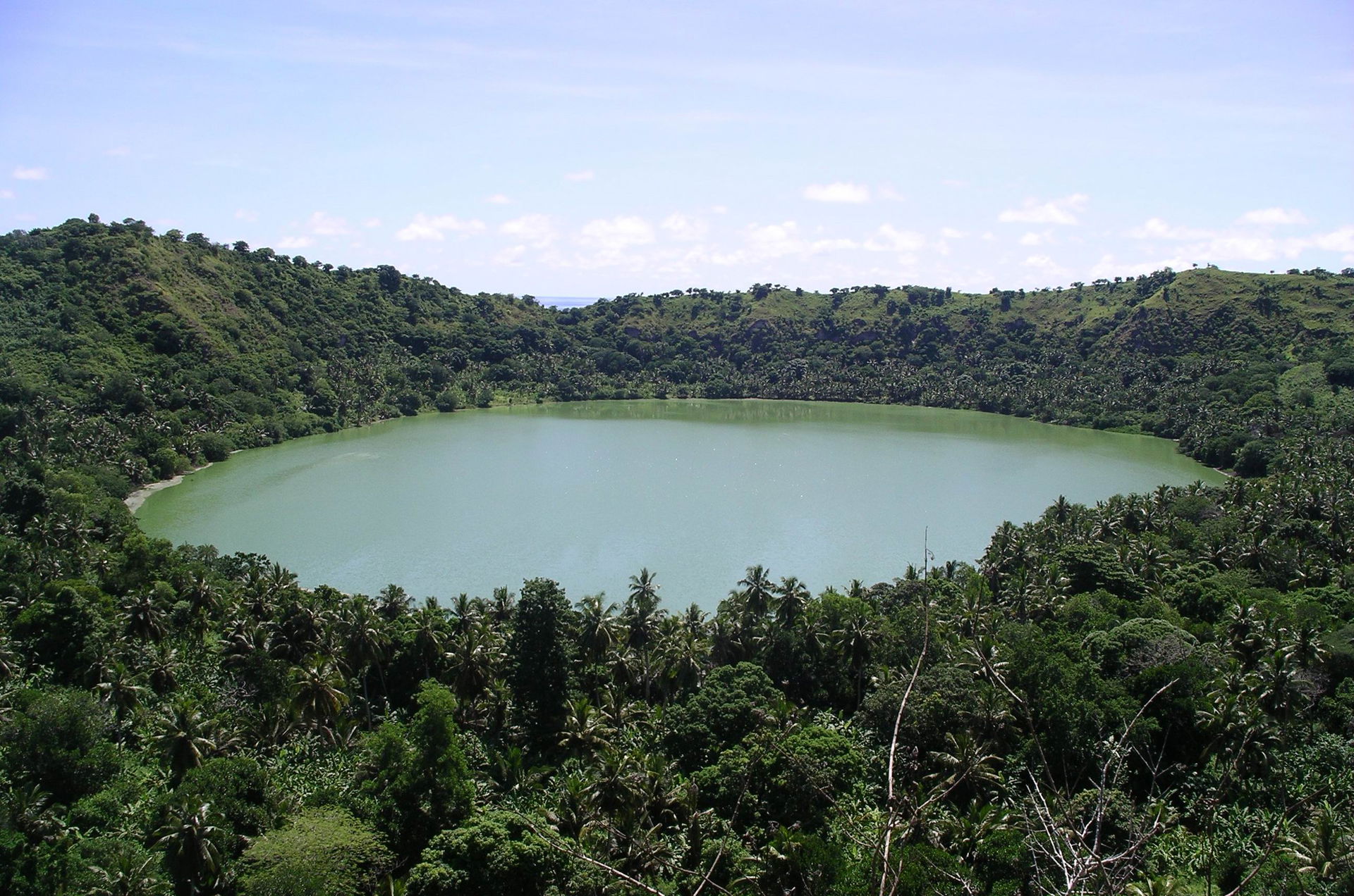 View of Lake Dziani, Pamanzi Island, Mayotte