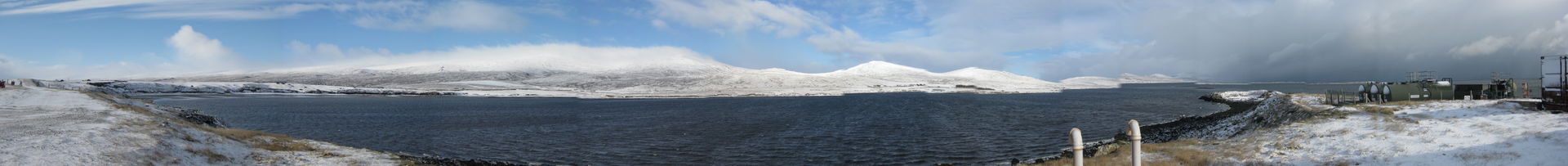 Panorama of Byron Sound, from Hill Cove.