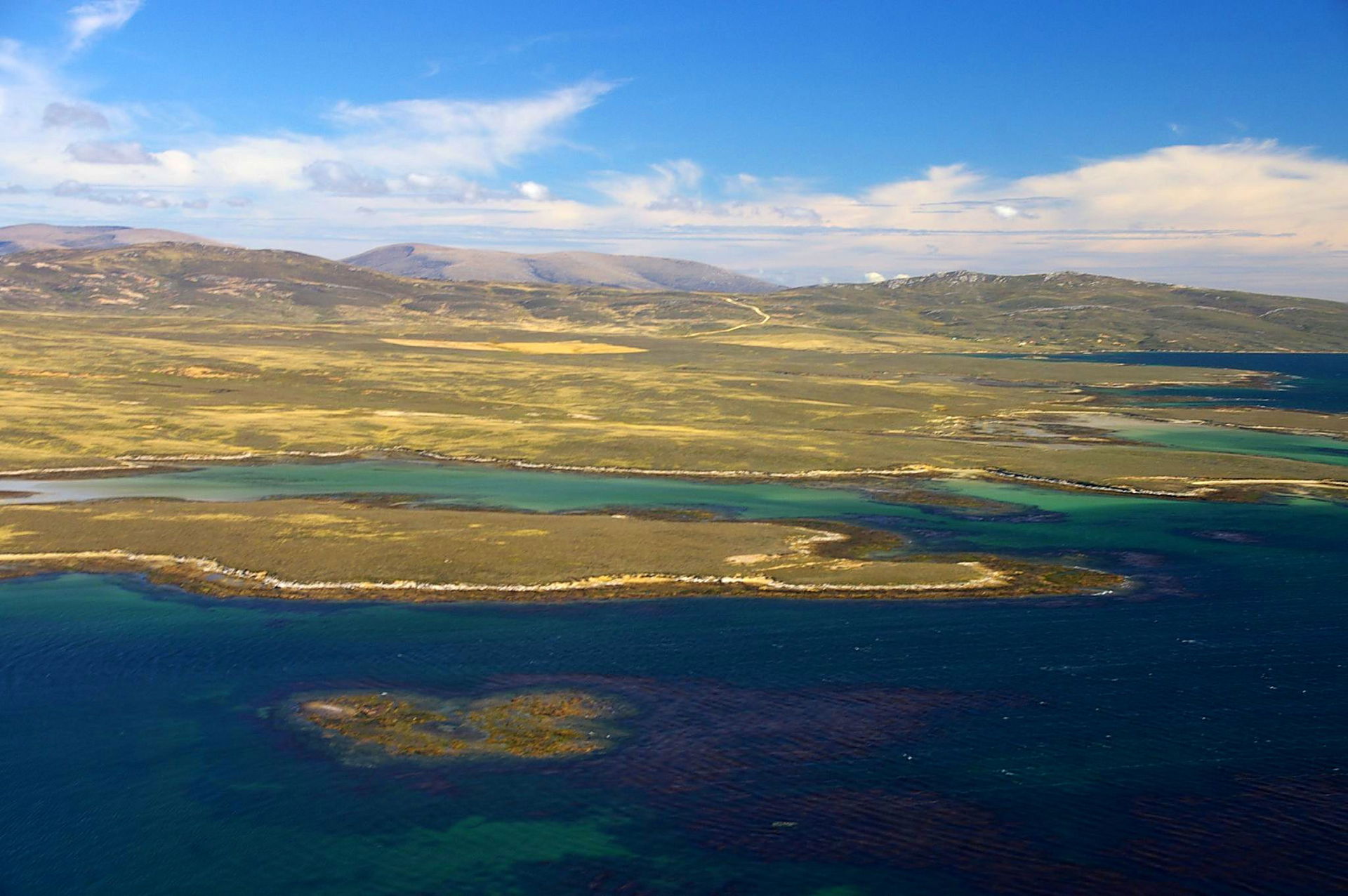 West Falkland from near Keppel Island.