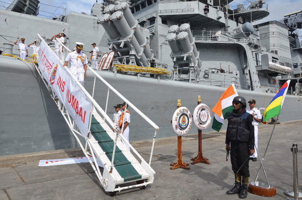 INS Mumbai at Port Louis, Mauritius. Indian Naval Ships Mumbai,…