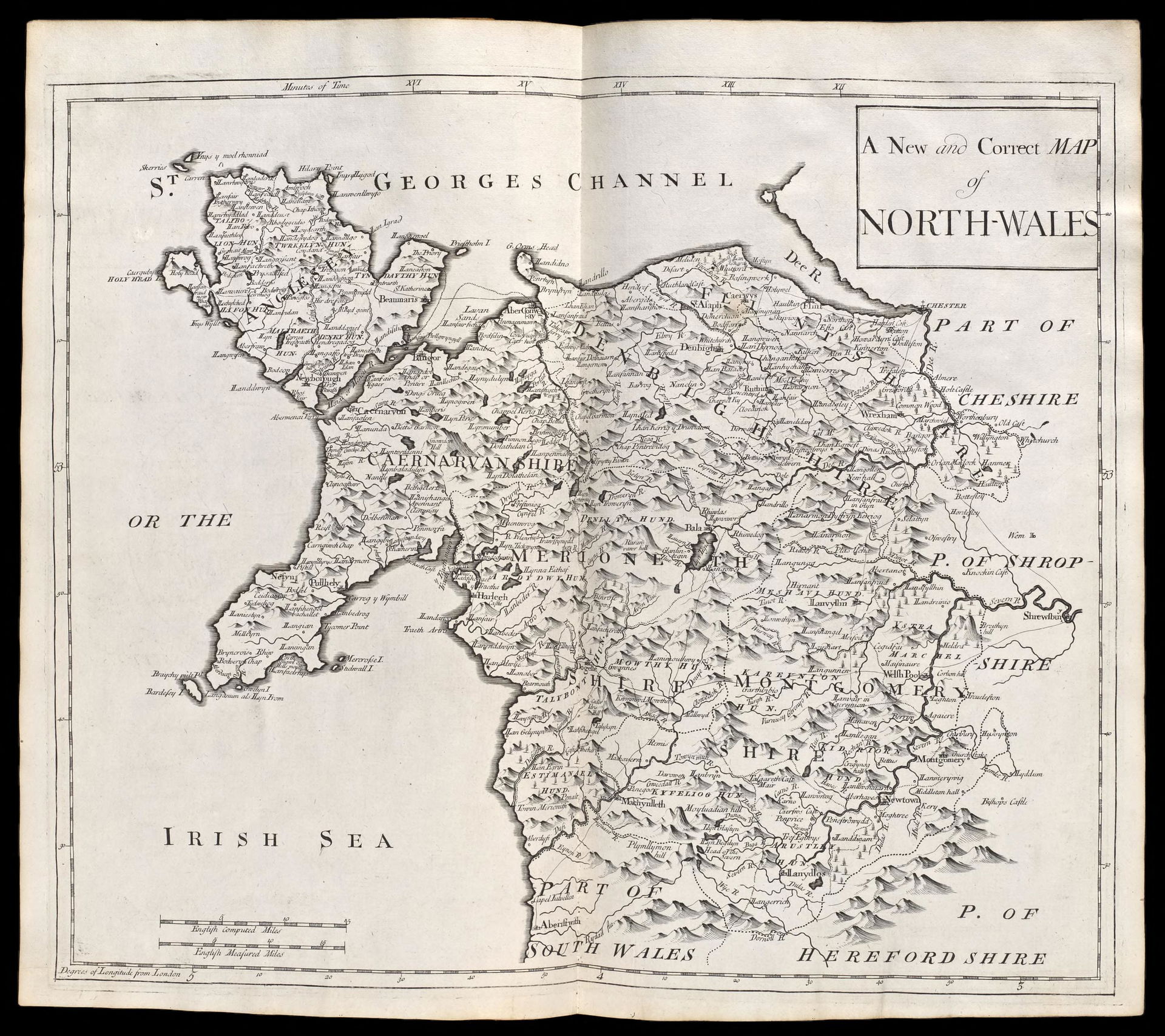 Wales (North): Map by Robert Morden, first published in 'Britan…