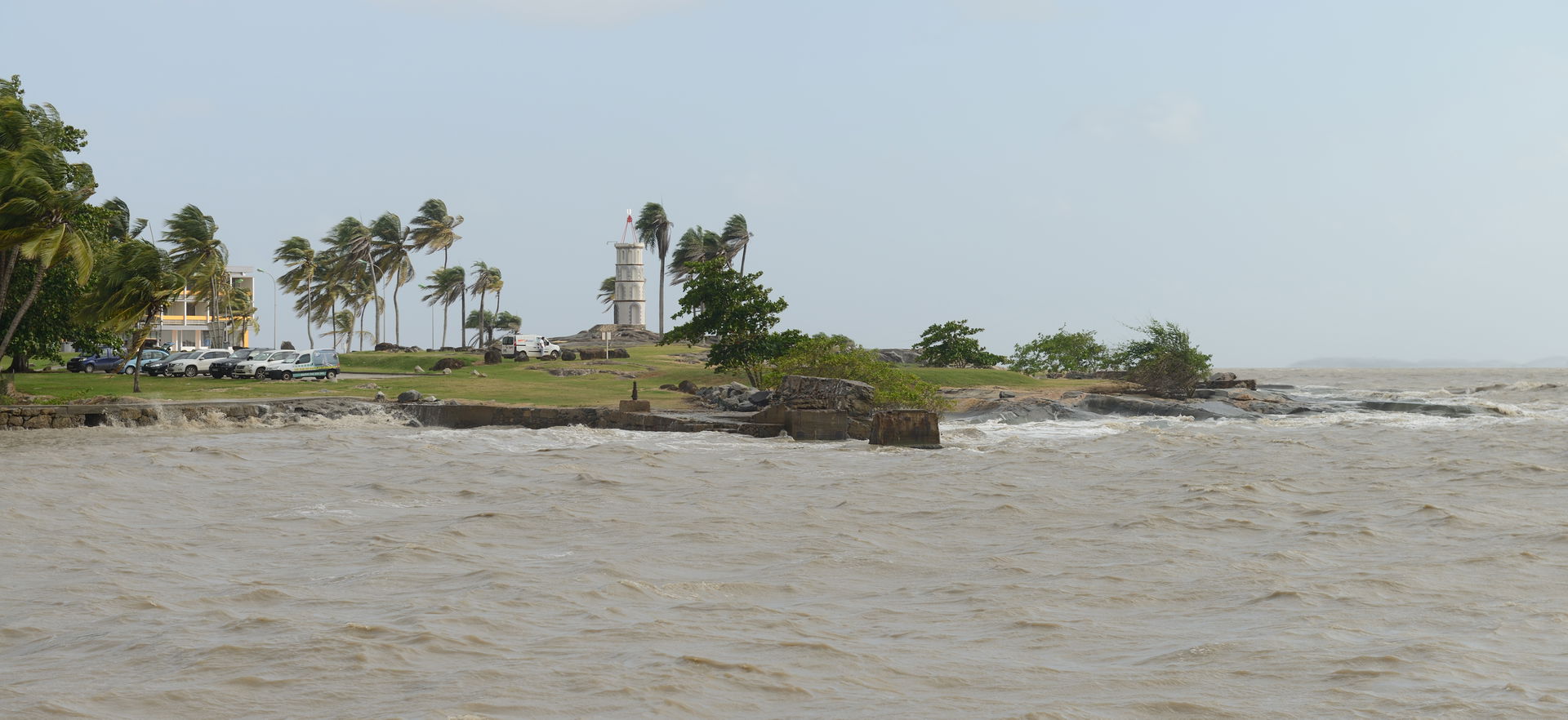 Pointe des Roches in Kourou, French Guiana, as seen from the es…