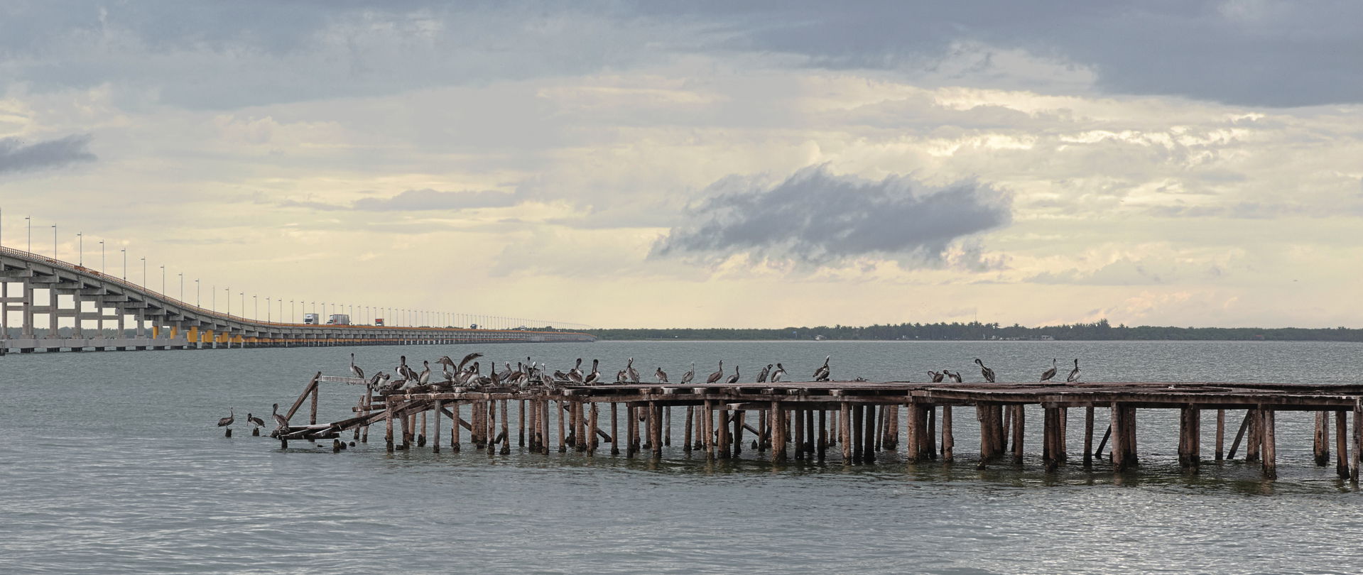 Old dock and the Zactal bridge, Ciudad del Carmen, Campeche, Me…