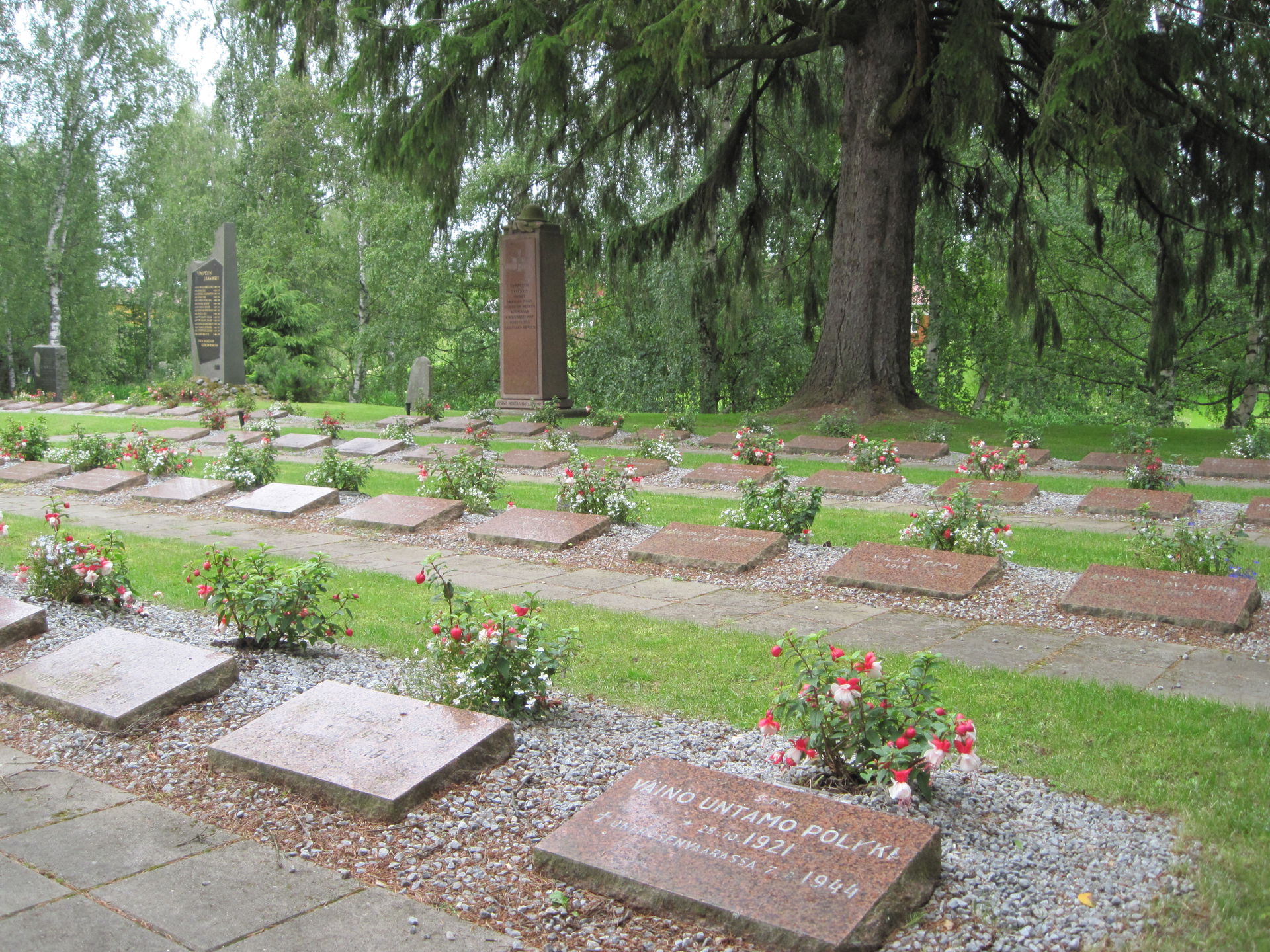 Military cemetary at church in Vimpeli, Finland