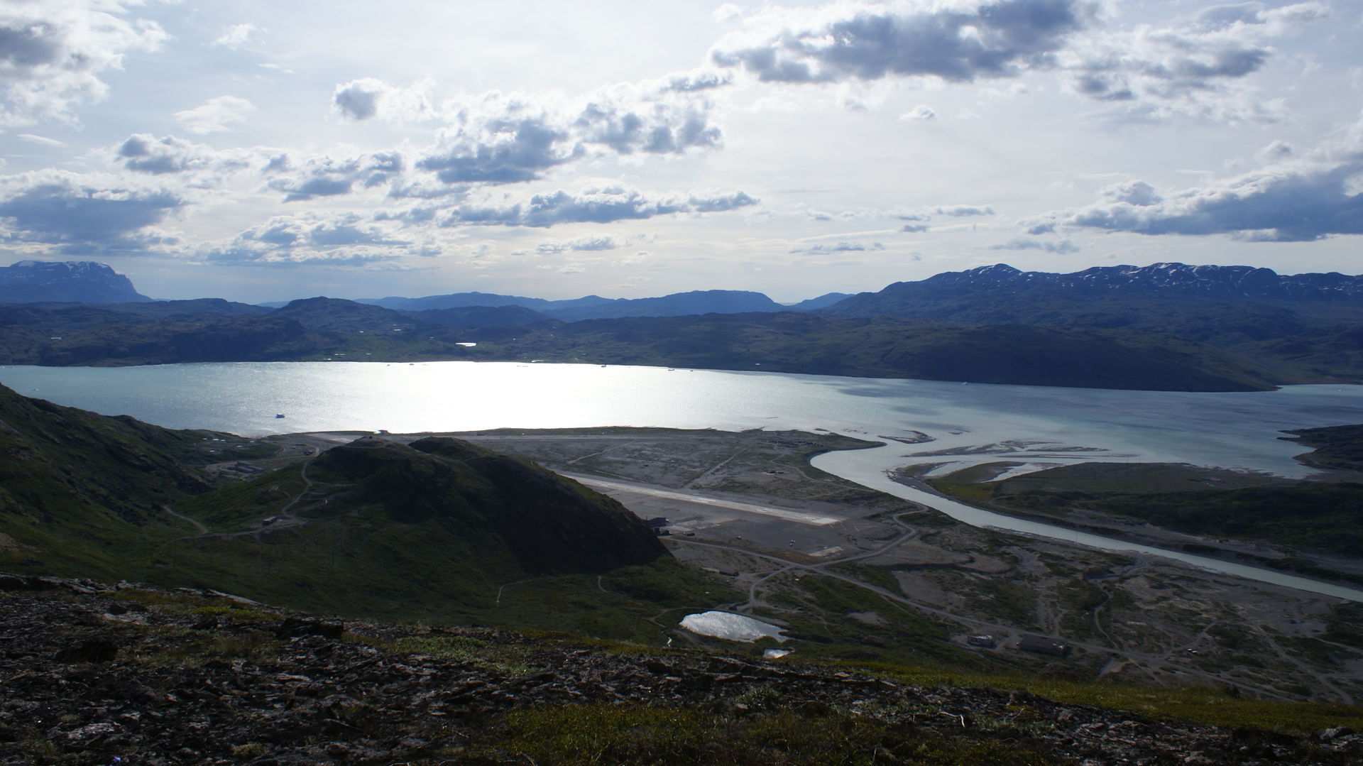 Narsarsuaq, Greenland, view from Mellemlandet towards the airpo…