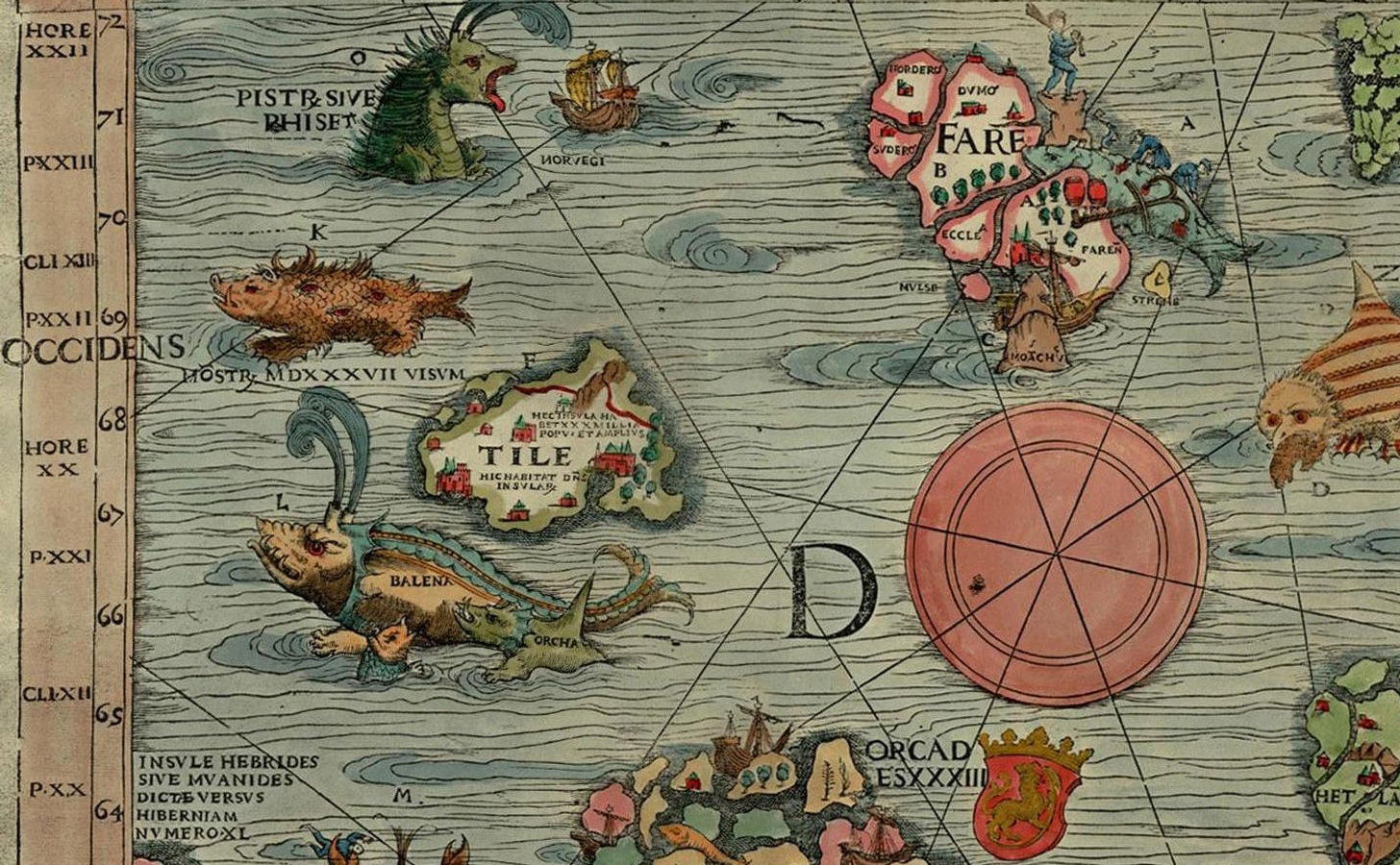 The island of Thule, between Orkney and Faroe Islands.
Detail f…